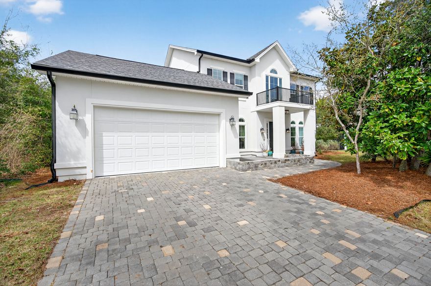 3202 Blue Heron Boulevard is a beautiful, spacious home in the private, gated community of The Preserve on the Bay!  It's location in East Panama City Beach provides access to the amazing emerald waters and white sugar sand beaches of the Gulf along with St. Andrews State Park, marinas, access to the Bay, and great restaurants and entertainment options!
Built in 2019, this home boasts 4 bedrooms and 4 full bathrooms, with an additional half bath on the first floor. The large primary suite is conveniently located on the first floor.  The home spans 3,420 square feet of spacious, luxury living on a .26 acre lot. There is an addition living area on the second floor that can also serve as a library, theater, game room, office space or bonus room!  Upgrades in this spacious home include;  a paver patio with a half wall in the front of the house, all closets have built in shelving, built in shelves and seating in the Library/upstairs living area,  banquette seating in the kitchen, 2 triple bunk beds in one of the bedrooms to accommodate a large family or guests. This home also has rain gutters on the front and back of the home, a new Bosch dishwasher, double oven with air fryer feature new in 2023, a gas stove and a tankless water heater.  The oversized 2 car garage has room for storage or space for a golf cart.  The spacious back yard would also accommodate a swimming pool!