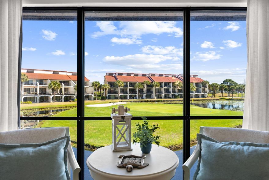 Welcome to Unit 411 at Edgewater Resort in beautiful Panama City Beach! This recently renovated condo offers comfort, convenience, and coastal living just minutes from the white sand beaches and emerald waters of the Gulf. The unit overlooks the golf course with views of hole 8, while holes 9 and 1 are just steps from the front door--so you can start and finish your round close to home. Ideally located within the community, it's a short walk to the pedestrian bridge, clubhouse, and event center. The updated interior features modern finishes and upgrades, creating a fresh and inviting space. Close to dining, shopping, and entertainment, this condo is ideal as a primary residence, vacation getaway, or investment property with amenities including pools, tennis courts, and a fitness center.