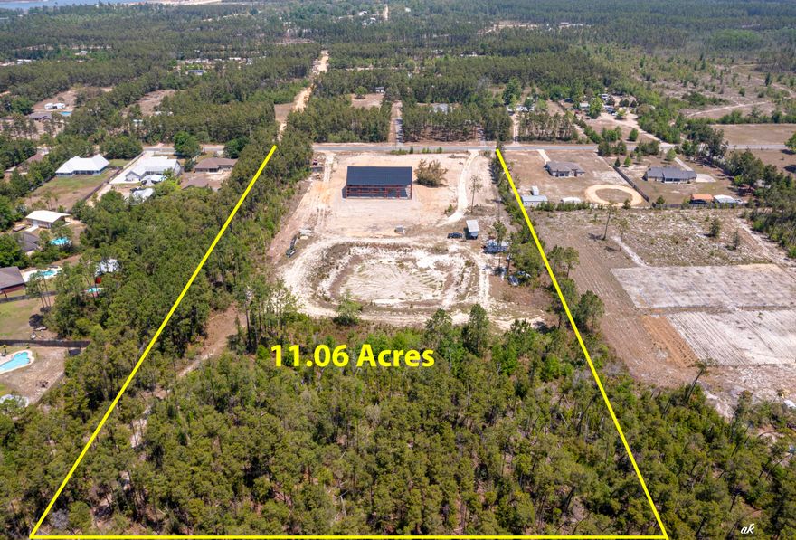 11 ACRES! Rare opportunity in booming Southport! This 11-acre property offers the space, privacy, and flexibility that is almost impossible to find today. Located on a paved road with no HOA, this property gives you the quiet lifestyle people want while still being close to everything--about 10 minutes to Lynn Haven, 20 minutes to the airport, and 30 minutes to the beaches and Pier Park. With new construction and growth expanding north, this is a prime opportunity for a private estate, family compound, or potential subdivision for multiple homes or spec builds. The property already has septic, well, power, and full camper hookups on site. There is plenty of room for your RV, boat, heavy equipment, and all the toys, plus space to create your own micro-farm with chickens, horses, goats, and more. A massive red iron building has also been started, offering approximately 14,000 square feet of heated and cooled space when completed. Permits are pulled, and a floor plan is available. Whether you are looking for land, privacy, investment potential, or room to build something big, this Southport property is an opportunity worth paying attention to, come tour today!
