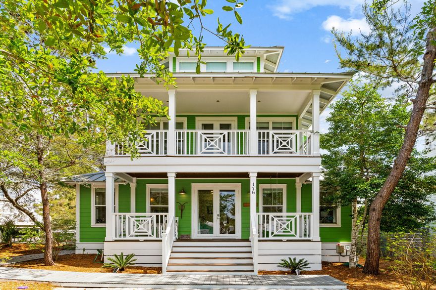 Welcome to 176 Hilltop Drive, ideally located in the sought-after Dune Allen Beach community along Scenic Highway 30A. This impeccably maintained coastal retreat offers 3 bedrooms plus a bunk room, 2.5 baths, and a standout feature--a spacious heated private pool creating a resort-style backyard designed for relaxation and entertaining.

Enjoy effortless access to the Gulf, with a public beach access point located approximately 0.2 miles away, offering quick entry to the area's renowned white-sand beaches and emerald waters.
Inside, the three-level home features upgraded hardwood flooring, coastal-inspired finishes, and a thoughtfully designed, family-friendly layout. The ground level includes two bedrooms connected by a shared Jack-and-Jill bathroom. The primary suite is situated on the second level and features a spacious en-suite bath with a soaking tub. The third level offers a versatile bunk room with a twin-over-full bunk and pull-out trundle, along with a kitchenette and secondary living area showcasing Gulf views.

Offered furnished and with no HOA, this property boasts a consistent rental history, making it an exceptional investment opportunity. Whether utilized as a primary residence, second home, or income-producing property, it presents a rare chance to own a private pool home in one of 30A's most desirable communities.