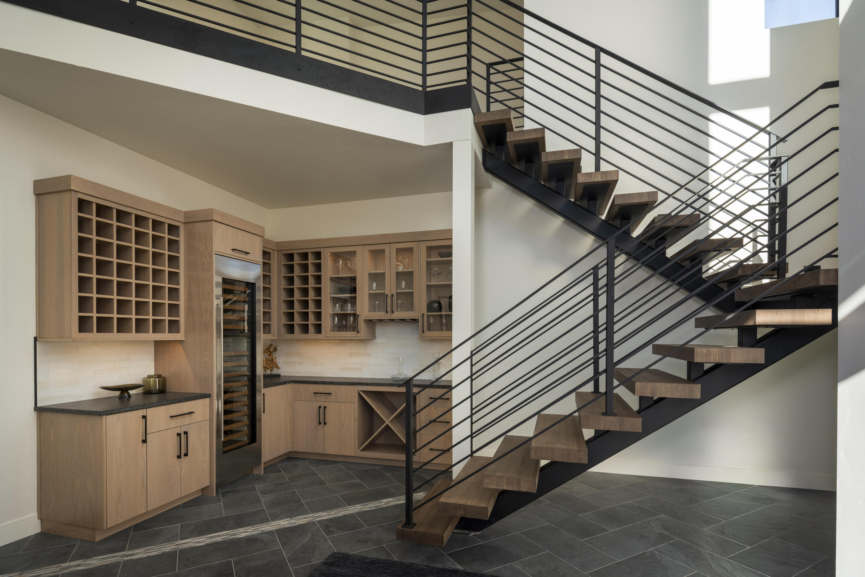 Front entry wine storage