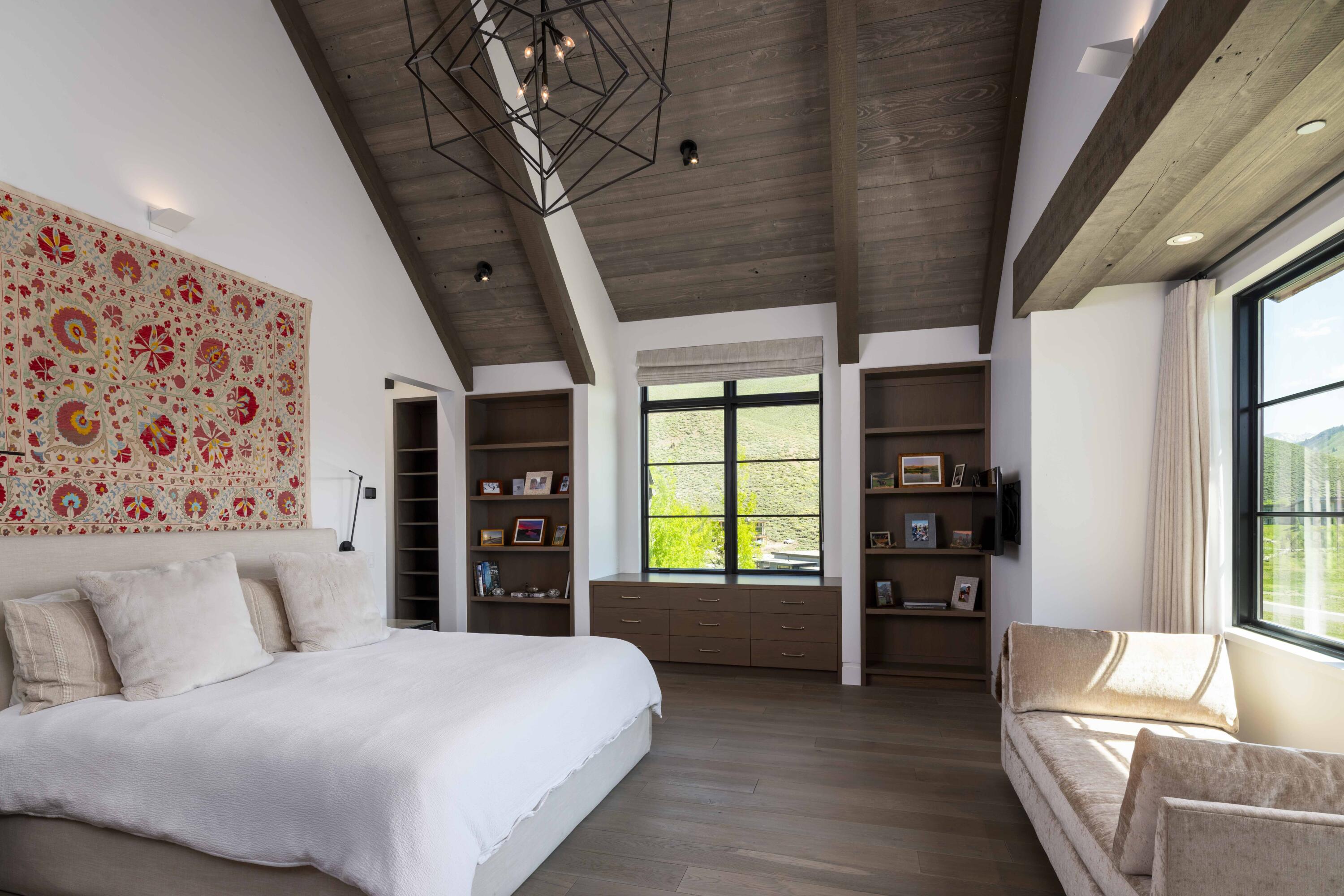 Primary bedroom with views to Mindbender