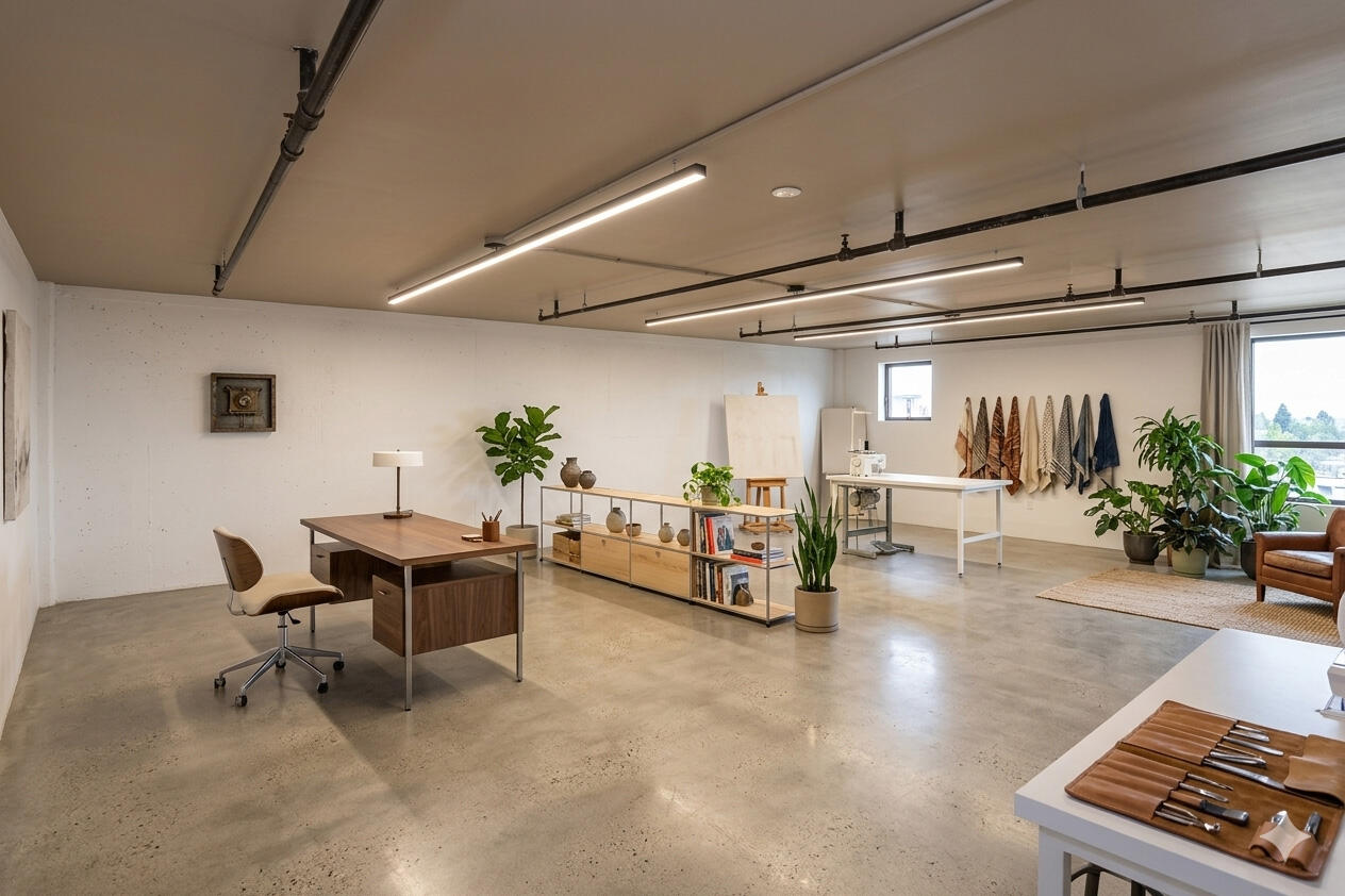 Concept rendering: Upstairs work studio