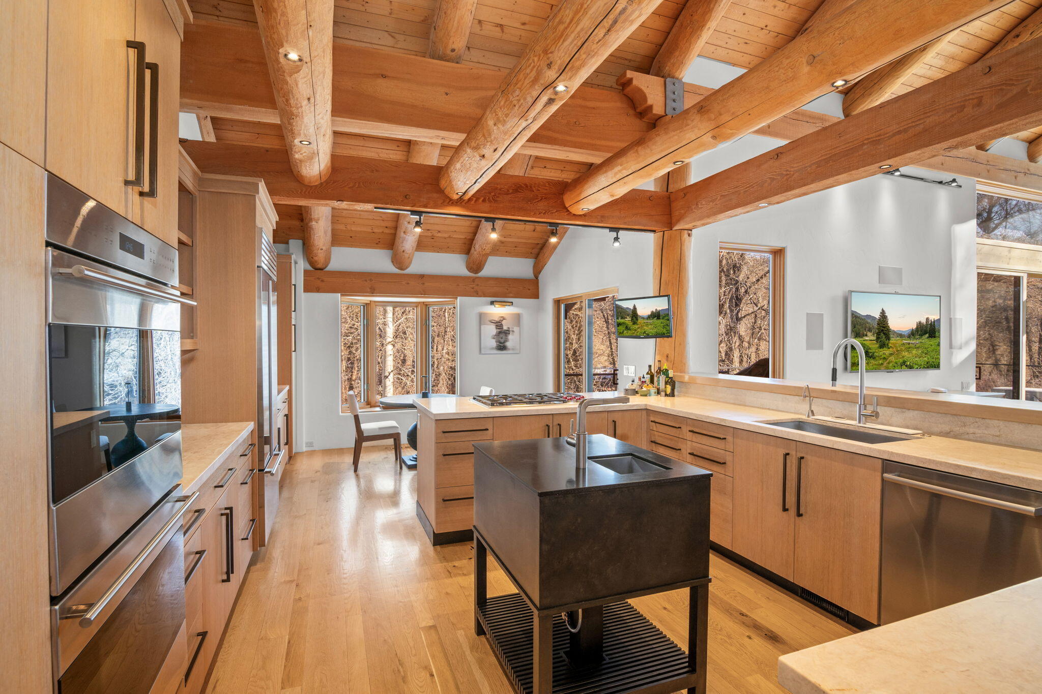 Kitchen Open to Living