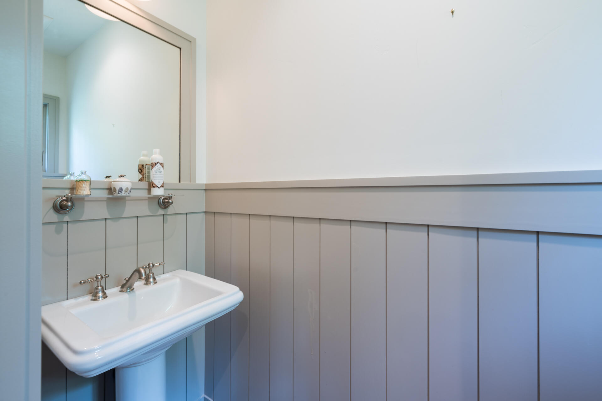 Powder room off mud room