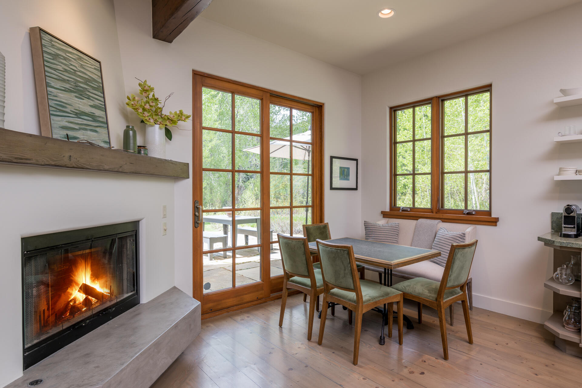 Breakfast nook in kitchen