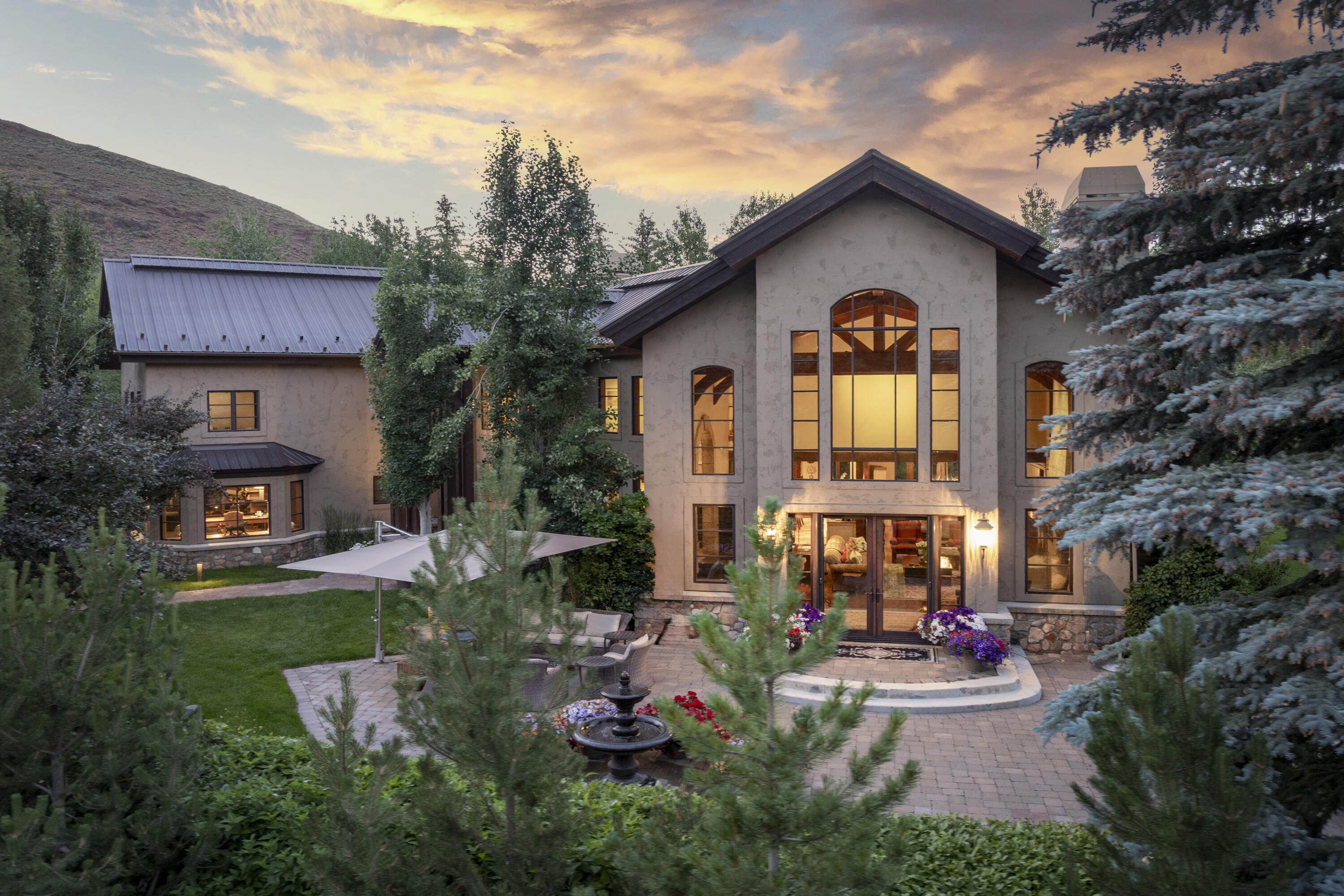 Back of home in summer