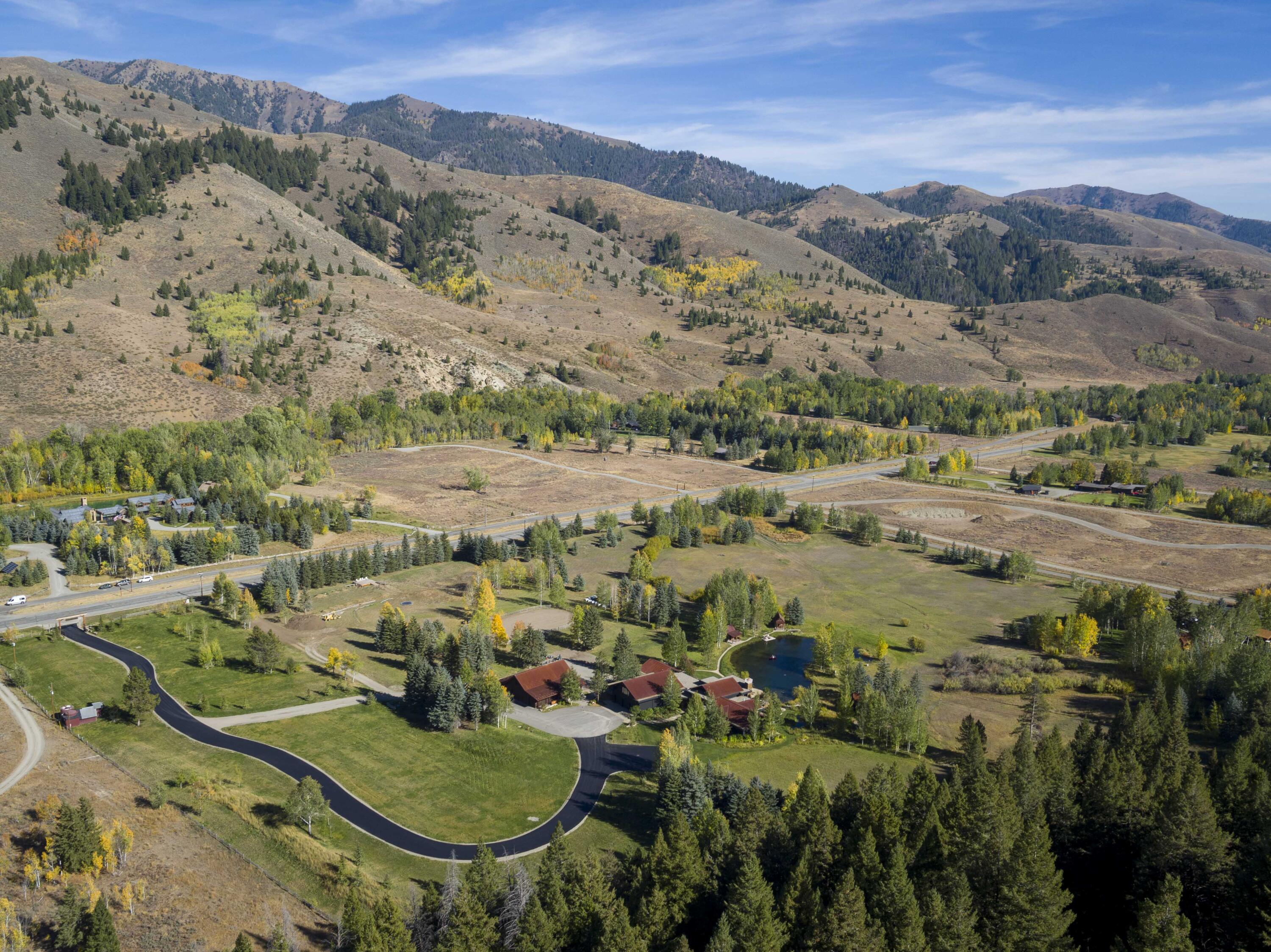 Newly paved driveway