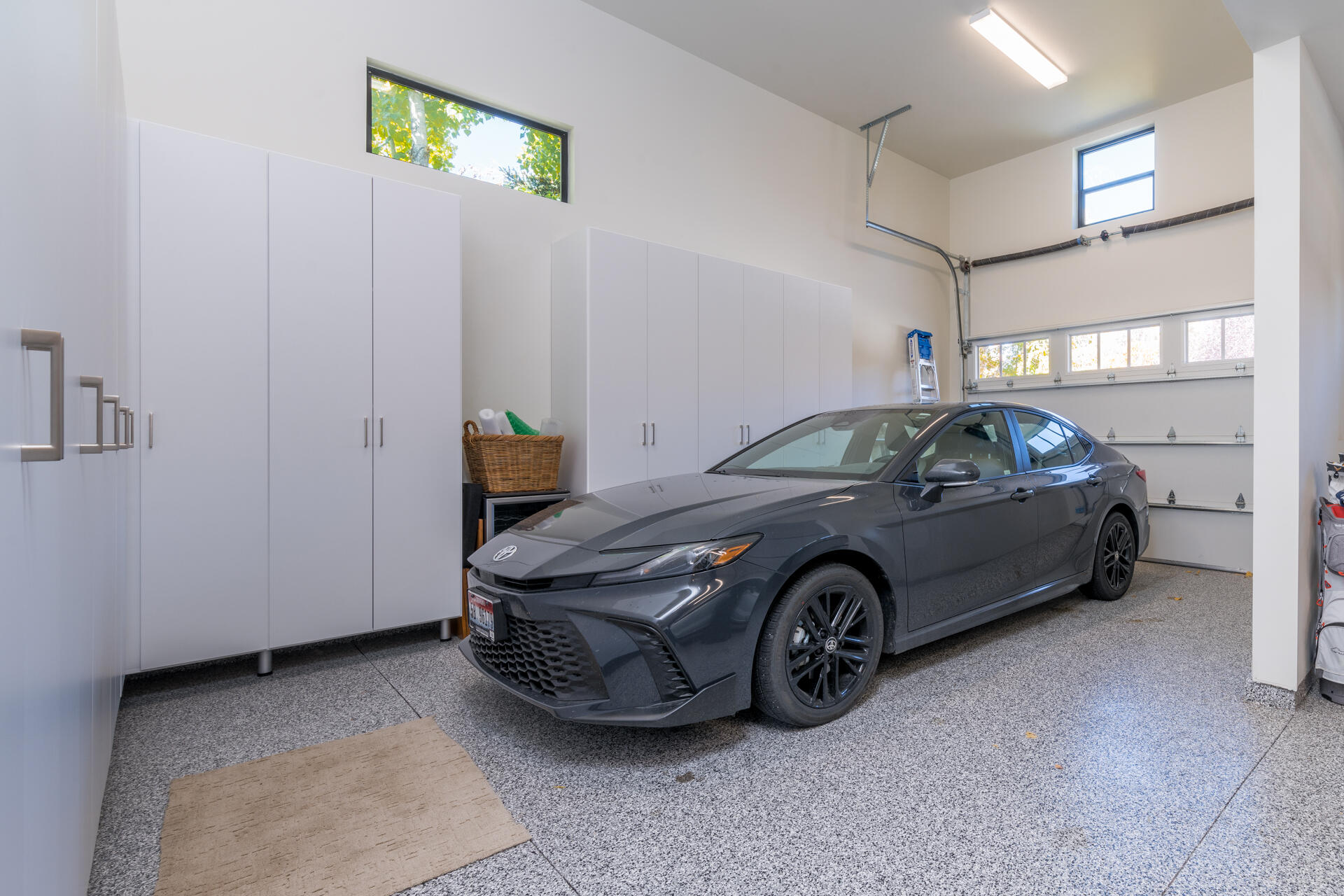 Huge garage with high ceilings