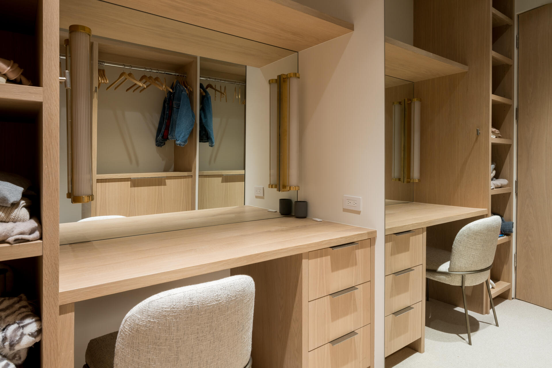 Guest closet with work station