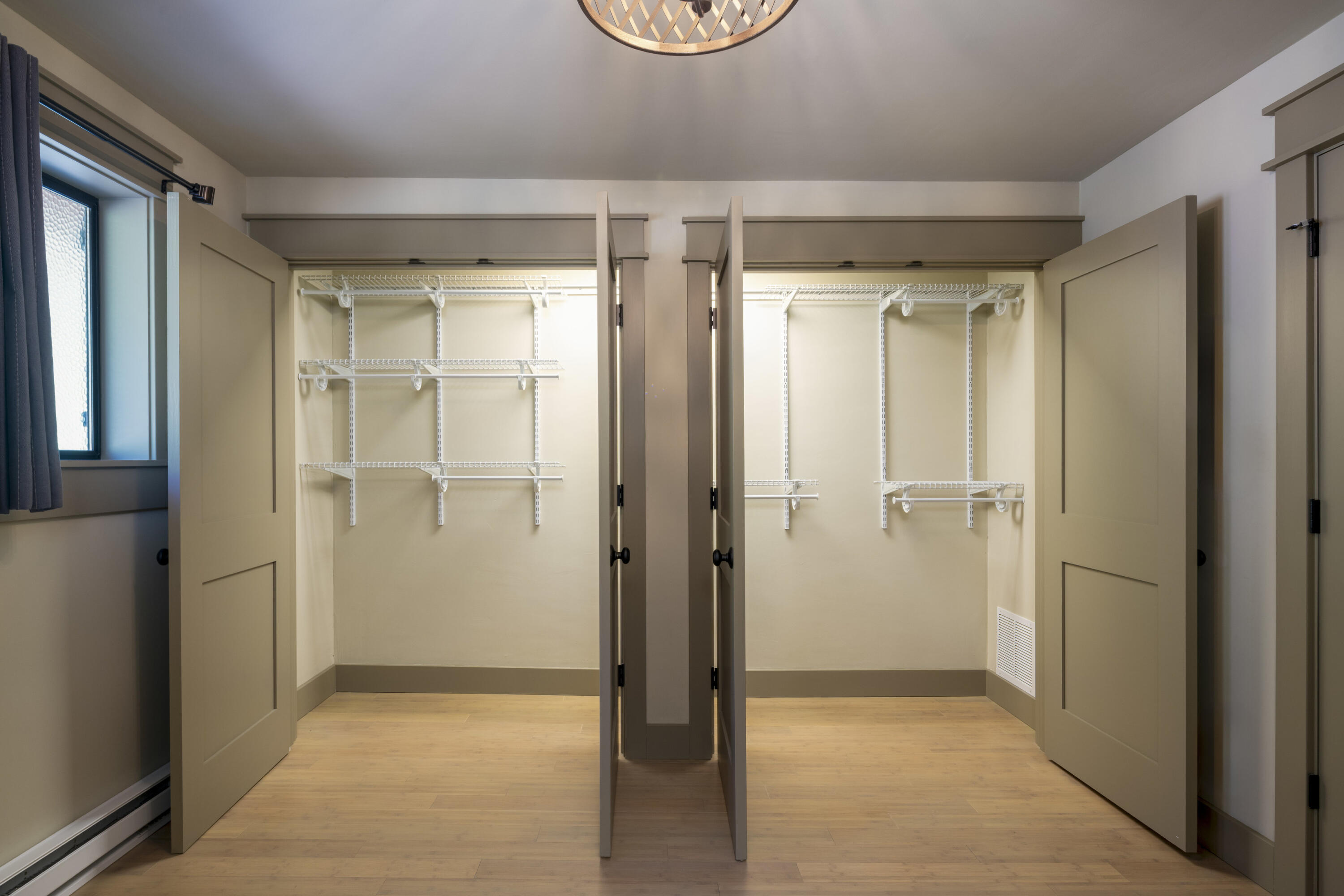 Bedroom built-in closets