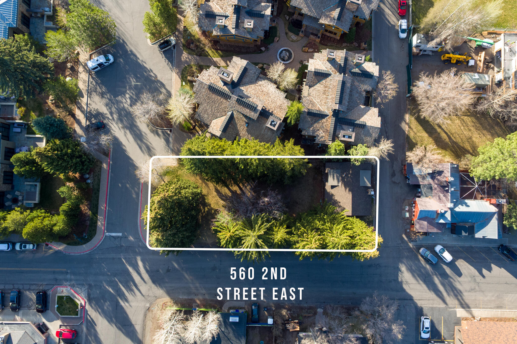 Overhead with lot lines
