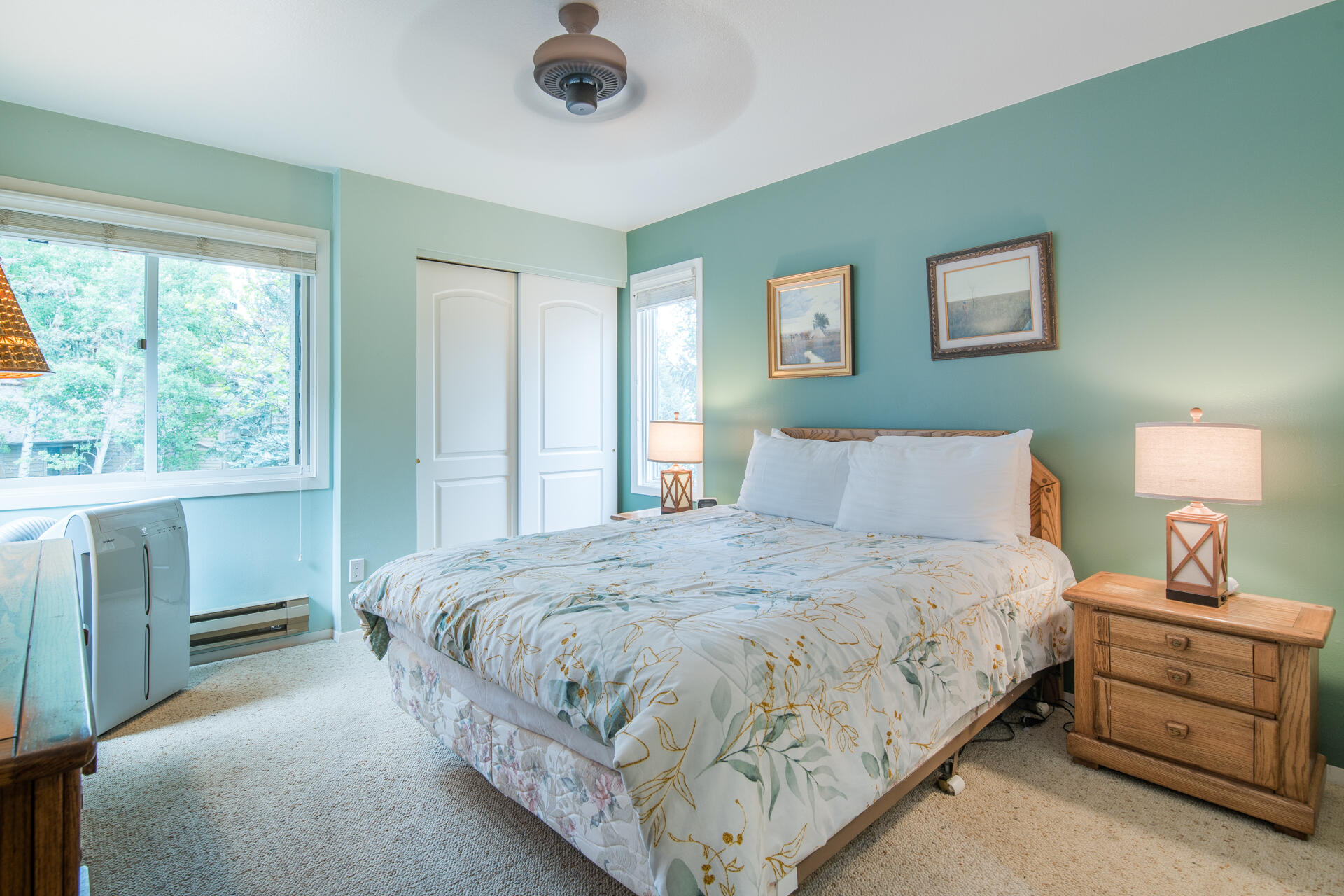 Primary bedroom - queen sized bed