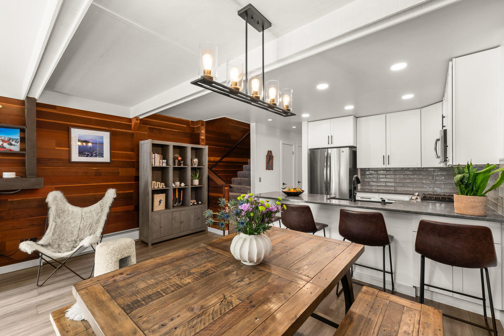 Dining space + island seating