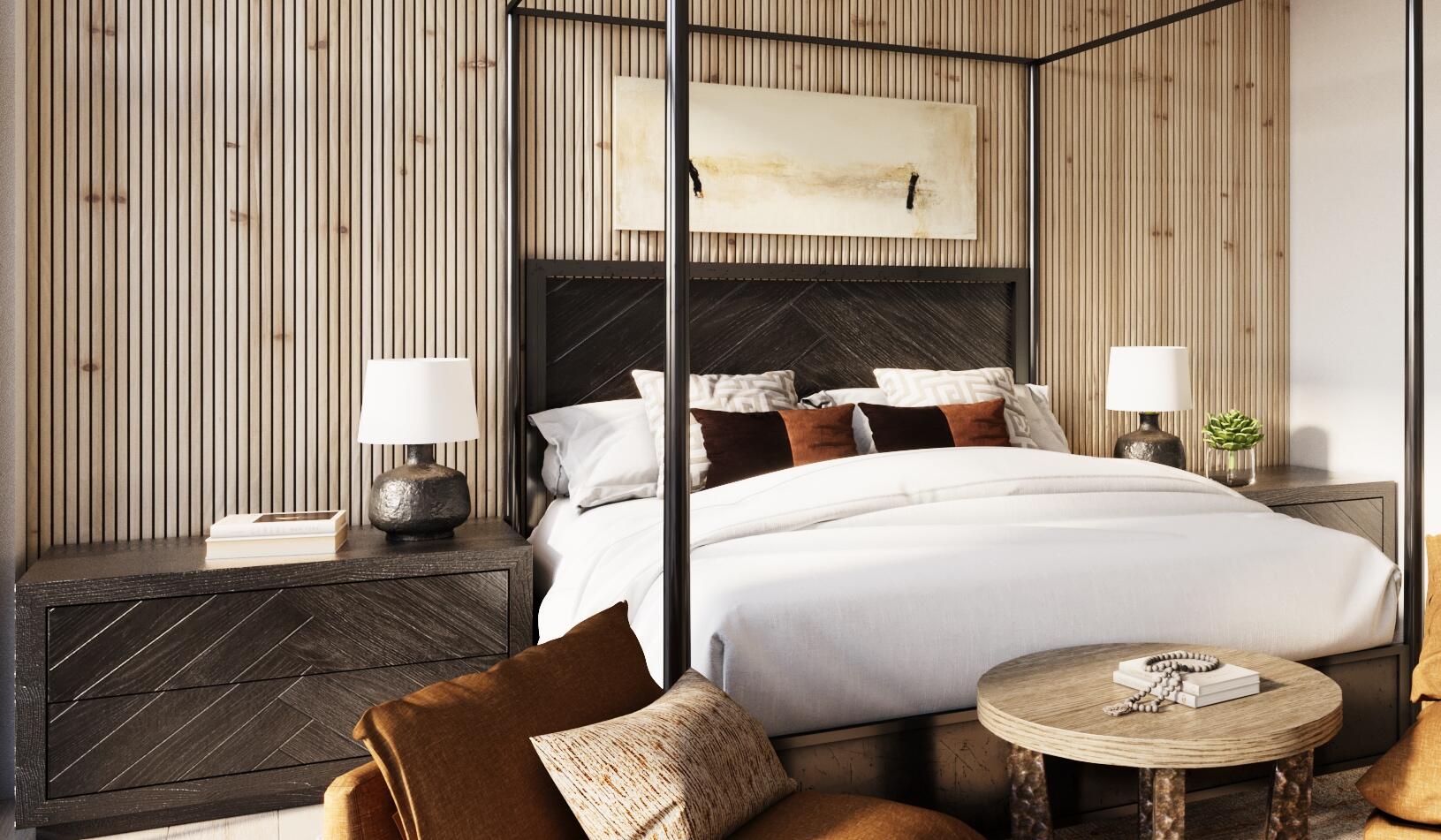 Bedroom Detail Render - Mountain Shadow