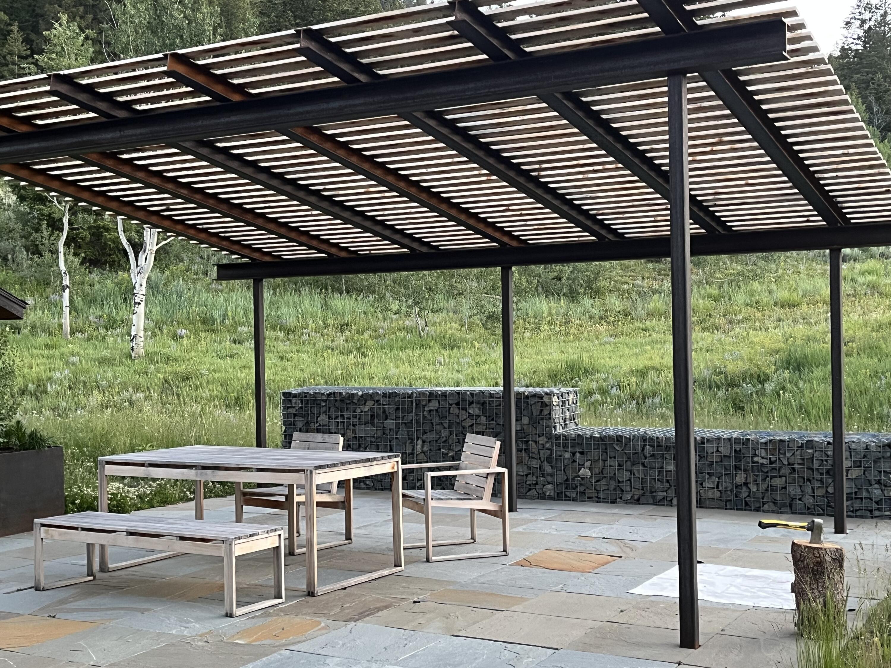 Bluestone Back Patio in Summer