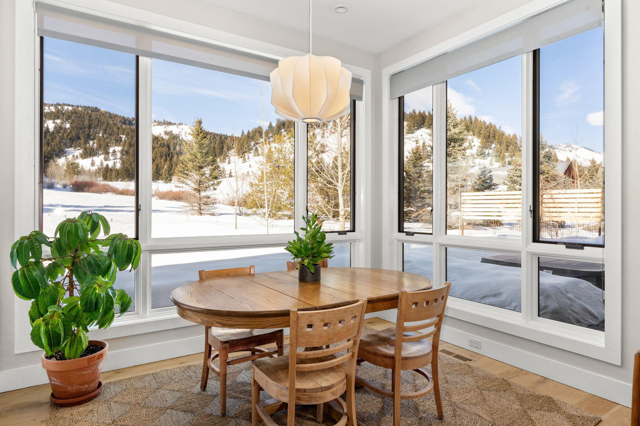 Dining With Corner of Windows