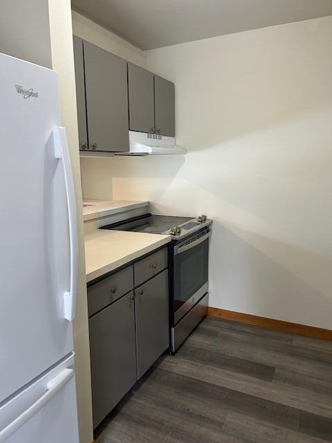 kitchen with paintly cupboards