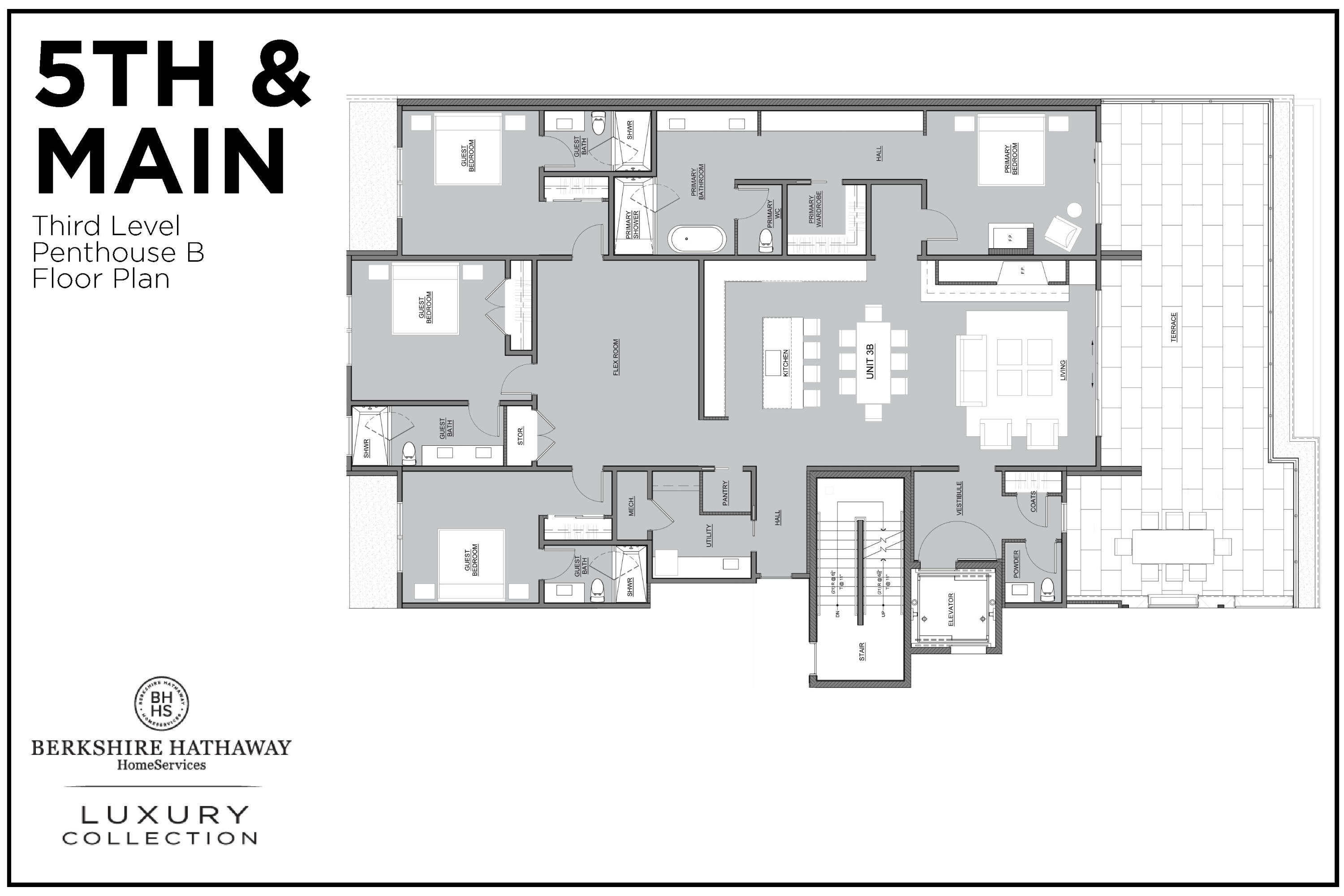 Floor Plans Third Level Penthouse B