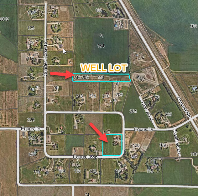 GIS Aerial of 5.0 Acre Lot + Shared Well