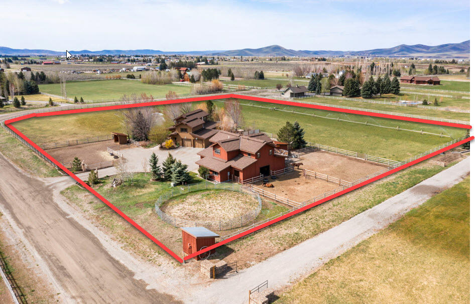 Aerial with RED lot lines