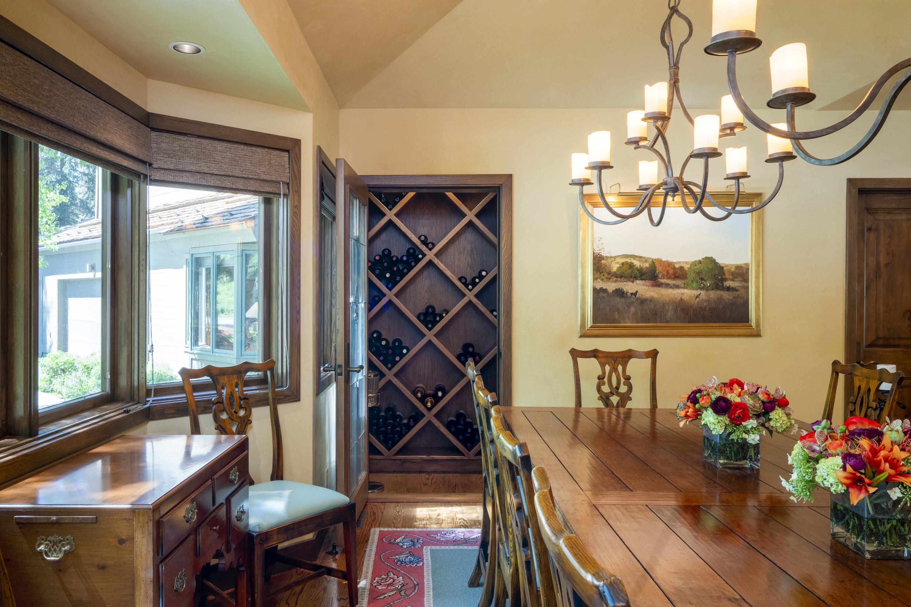 Dining room wine storage