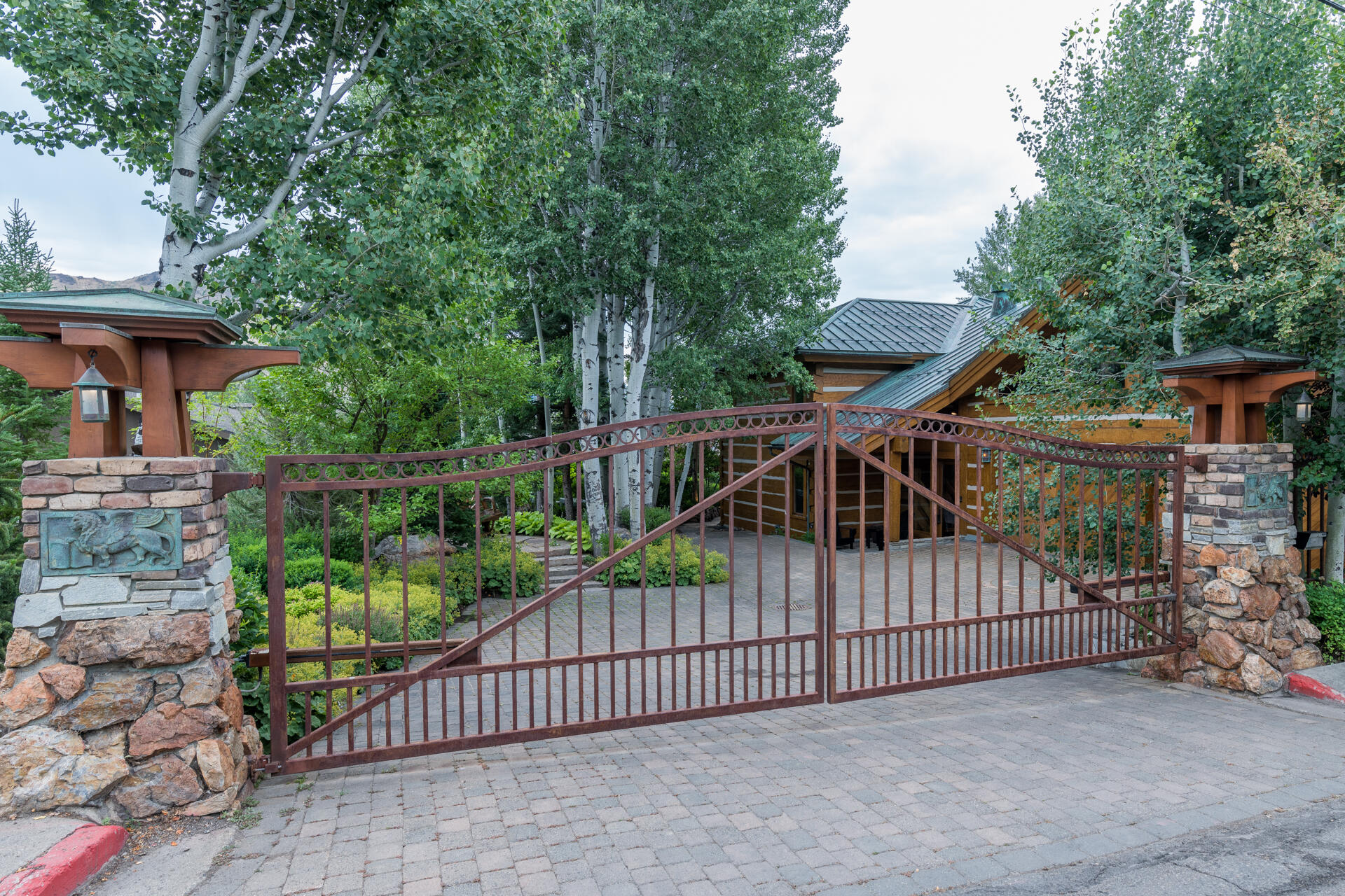 Gated entry to garage