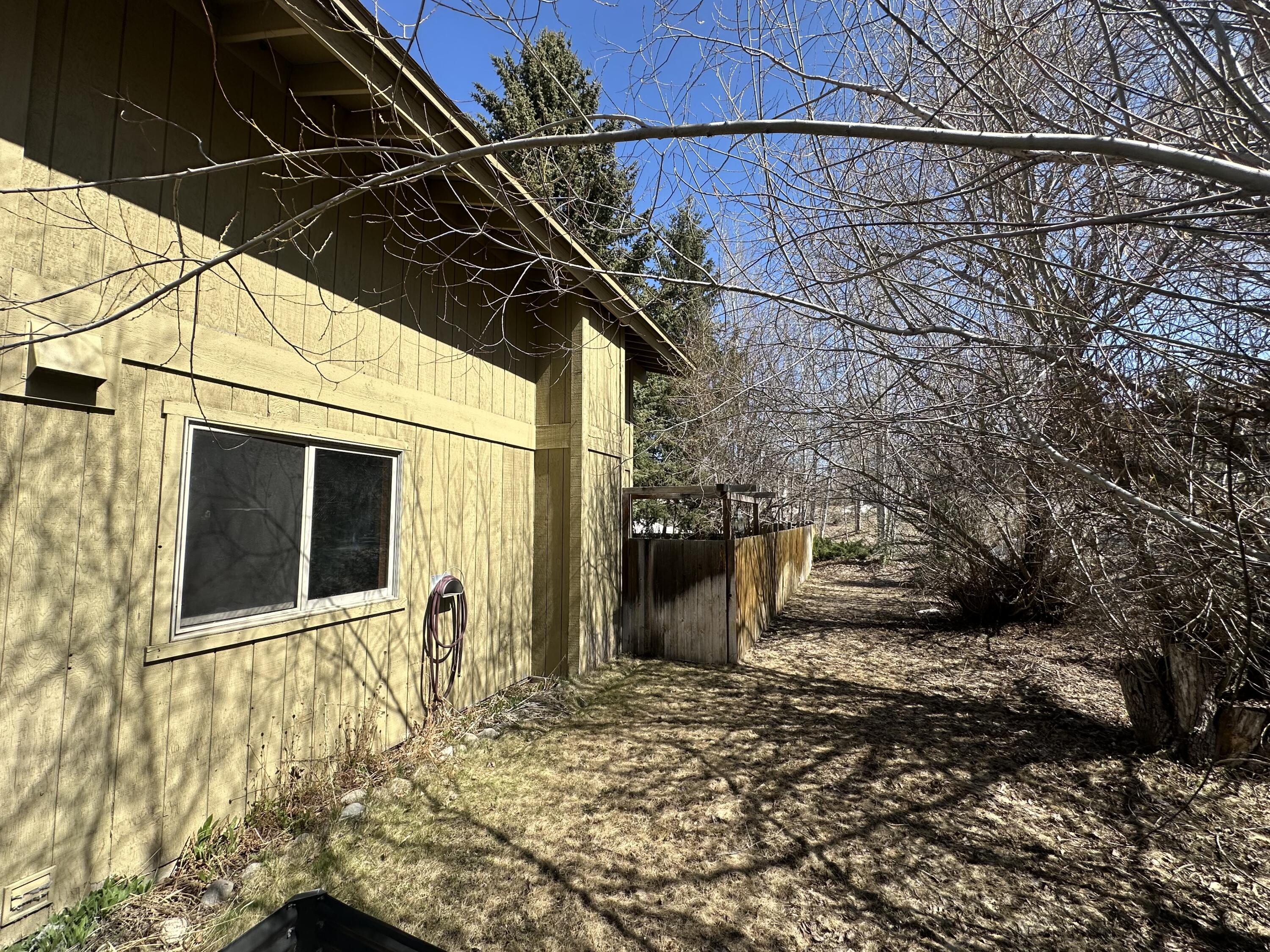 Side yard on bike path