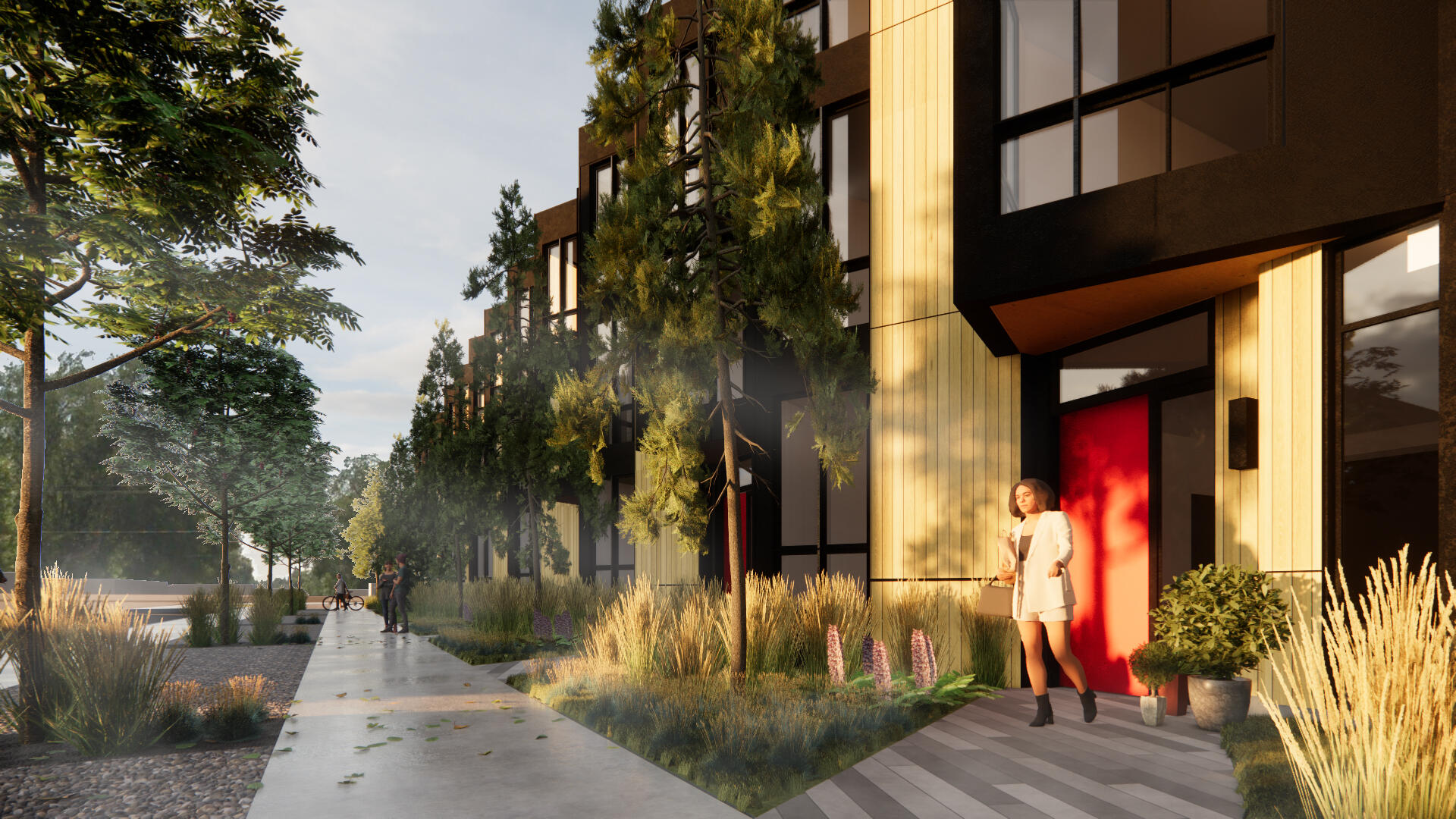 Unit Entry and Sidewalk