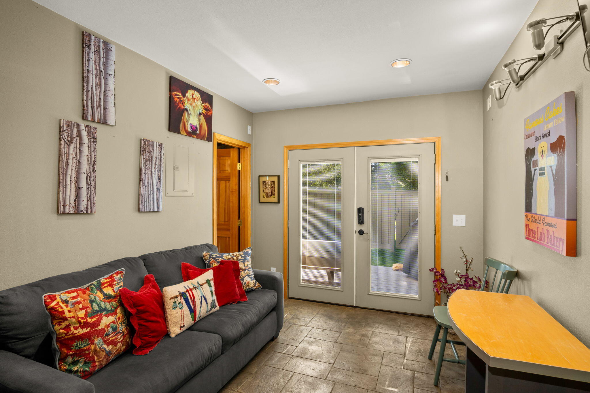 Bedroom 3 with Patio Doors