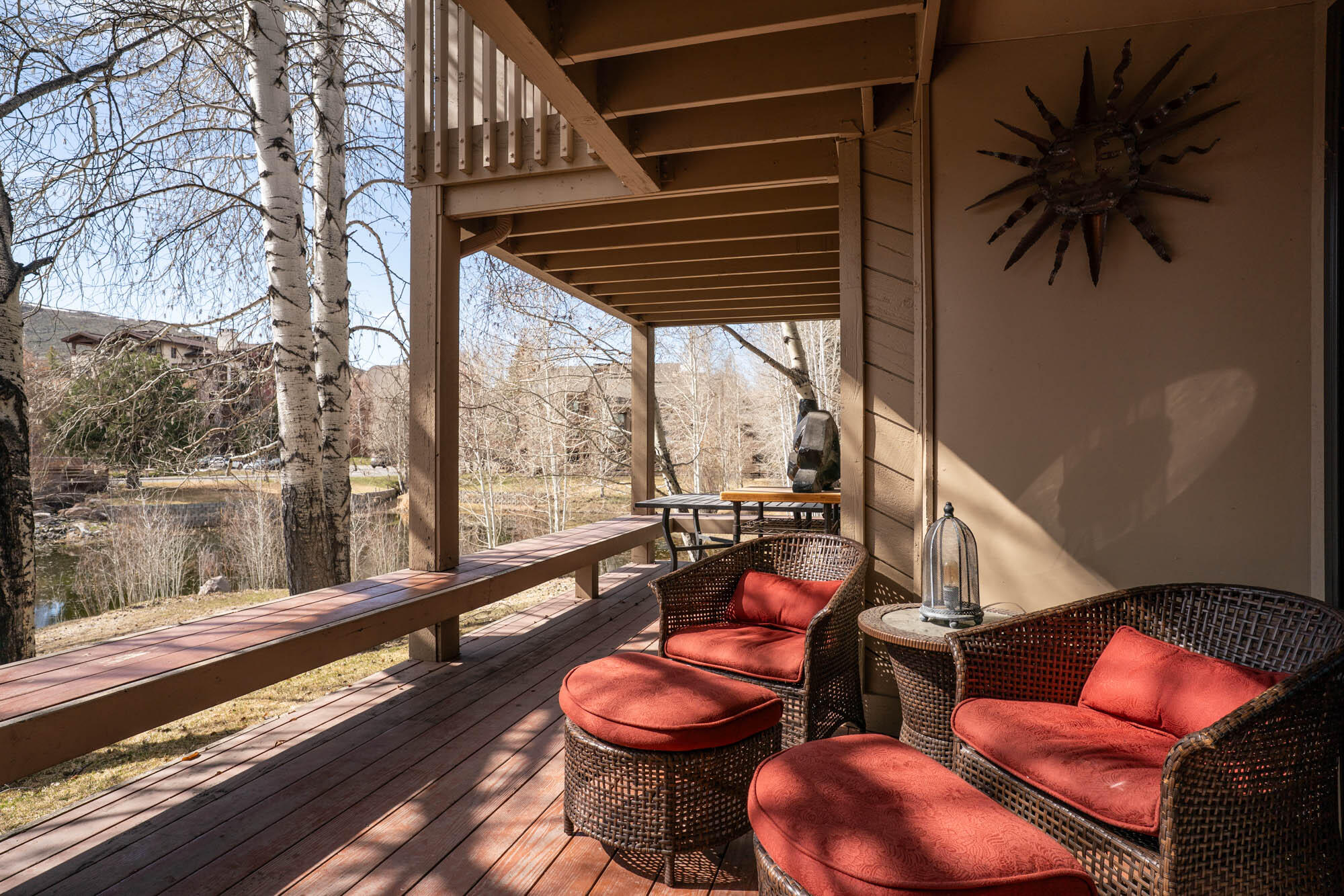 Deck with Pond Views