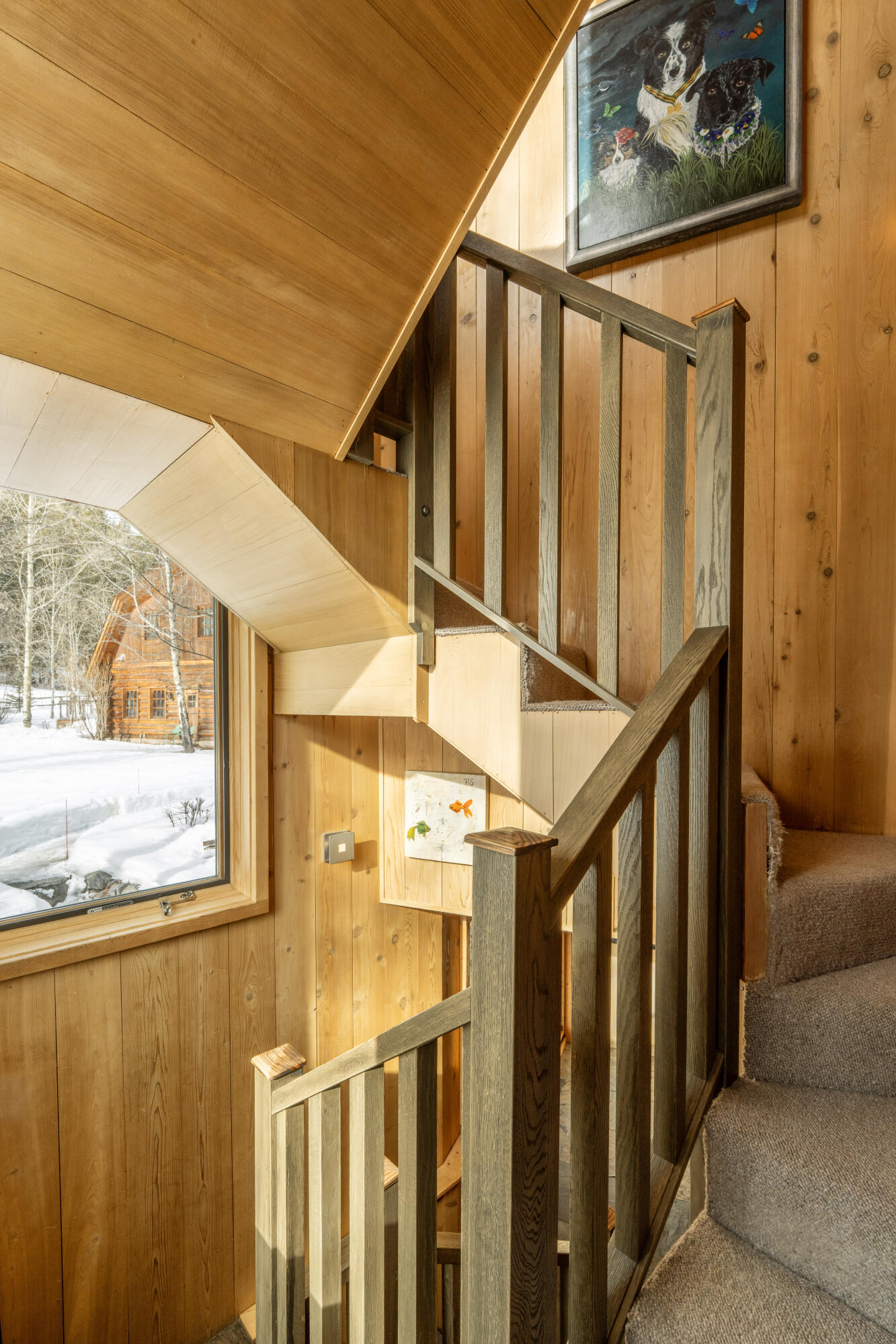 Stairs to upstairs bedroom and basement