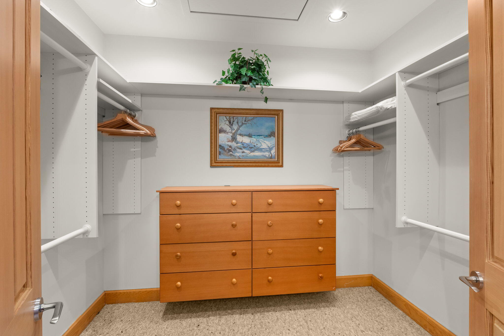 Walk in primary closet