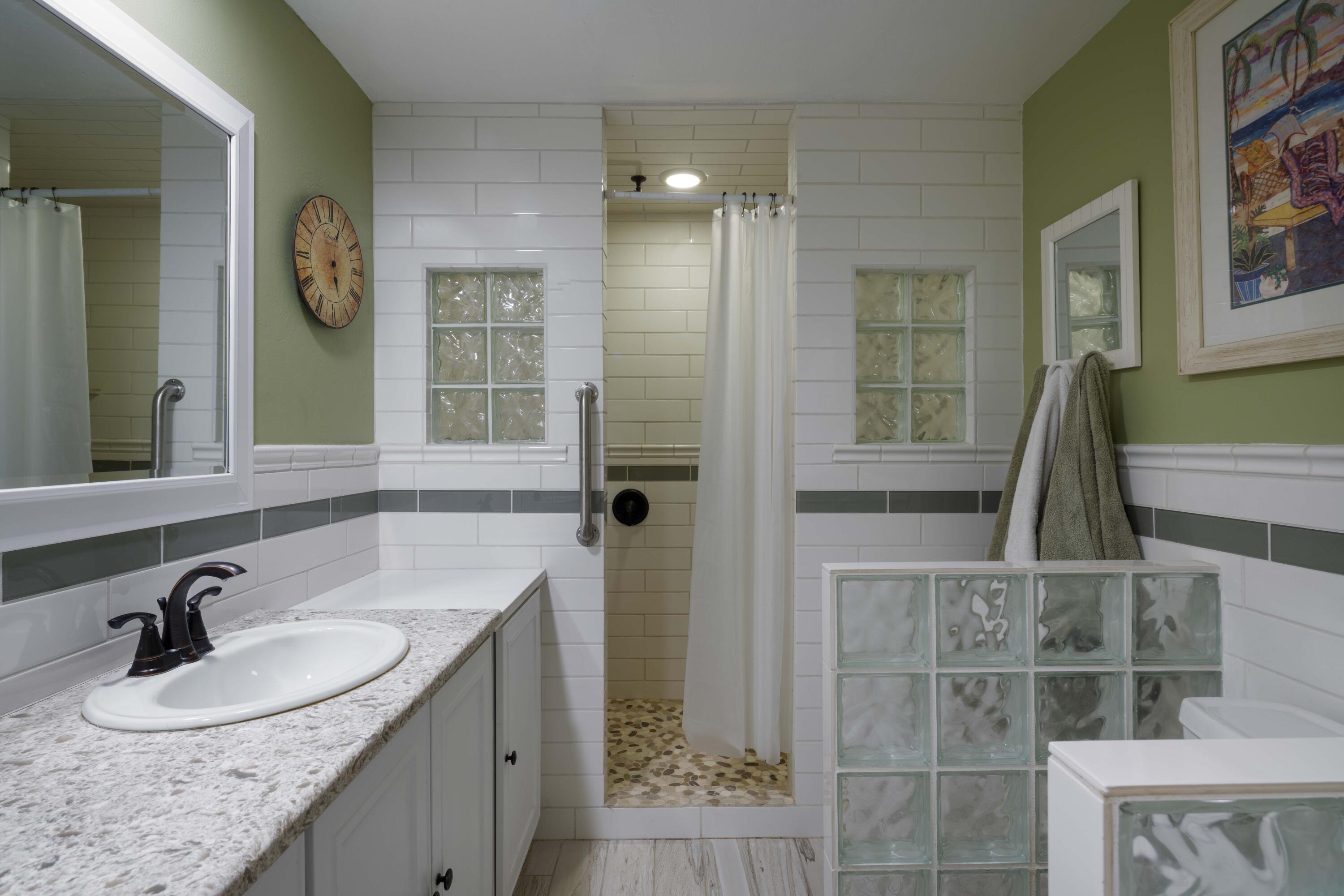 Dual vanity, dual shower