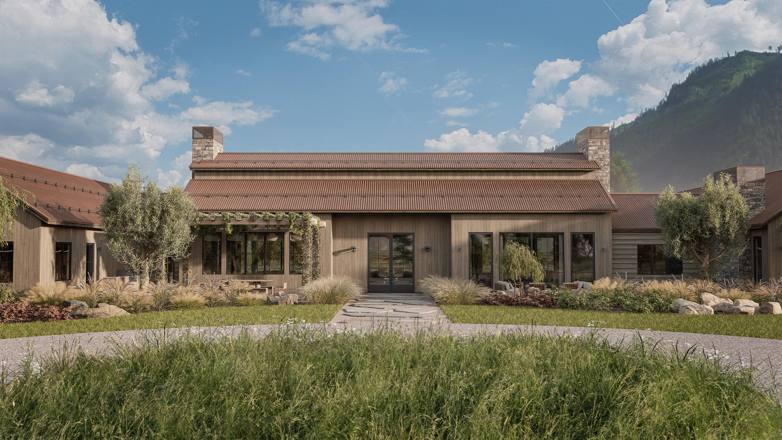 Front Exterior Driveway Entry