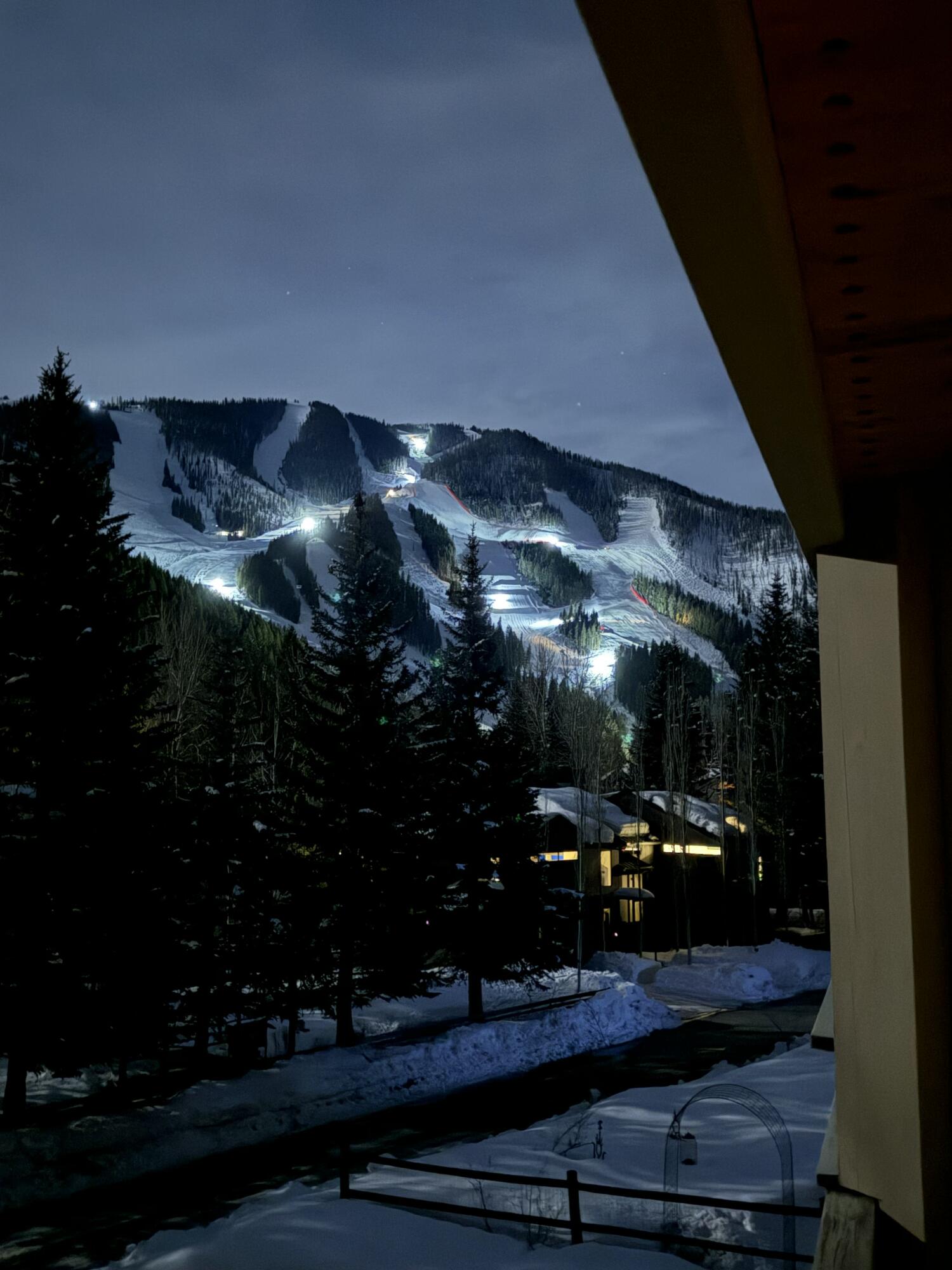 View from Deck at Night Towards Baldy