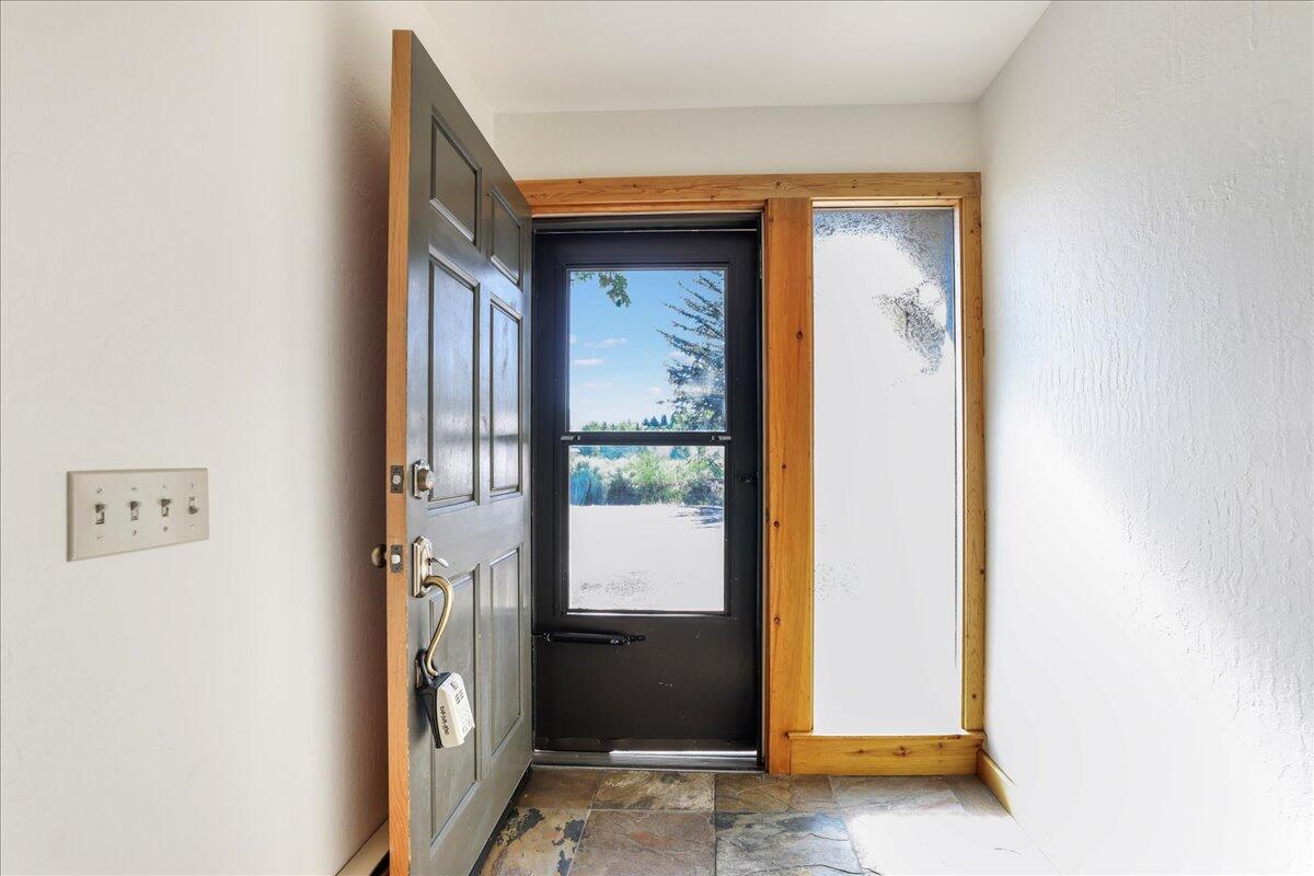 Slate floor foyer
