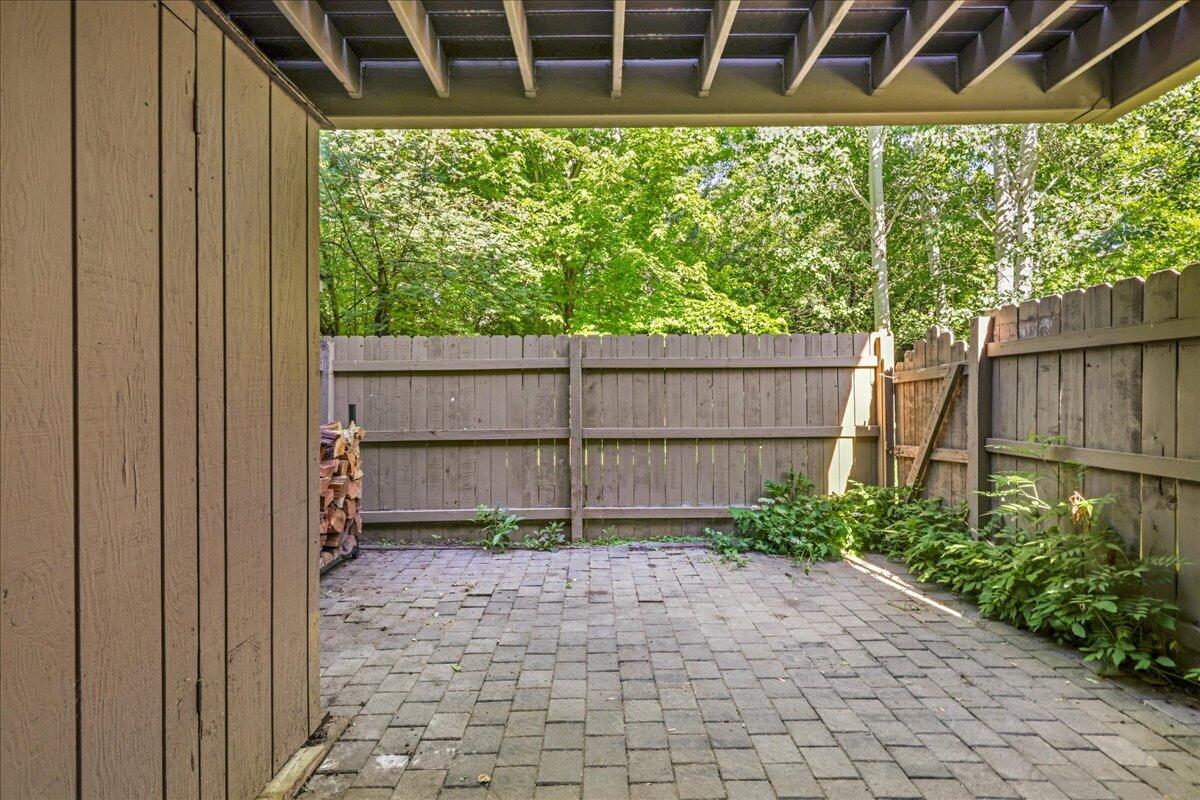 Patio from primary bedroom