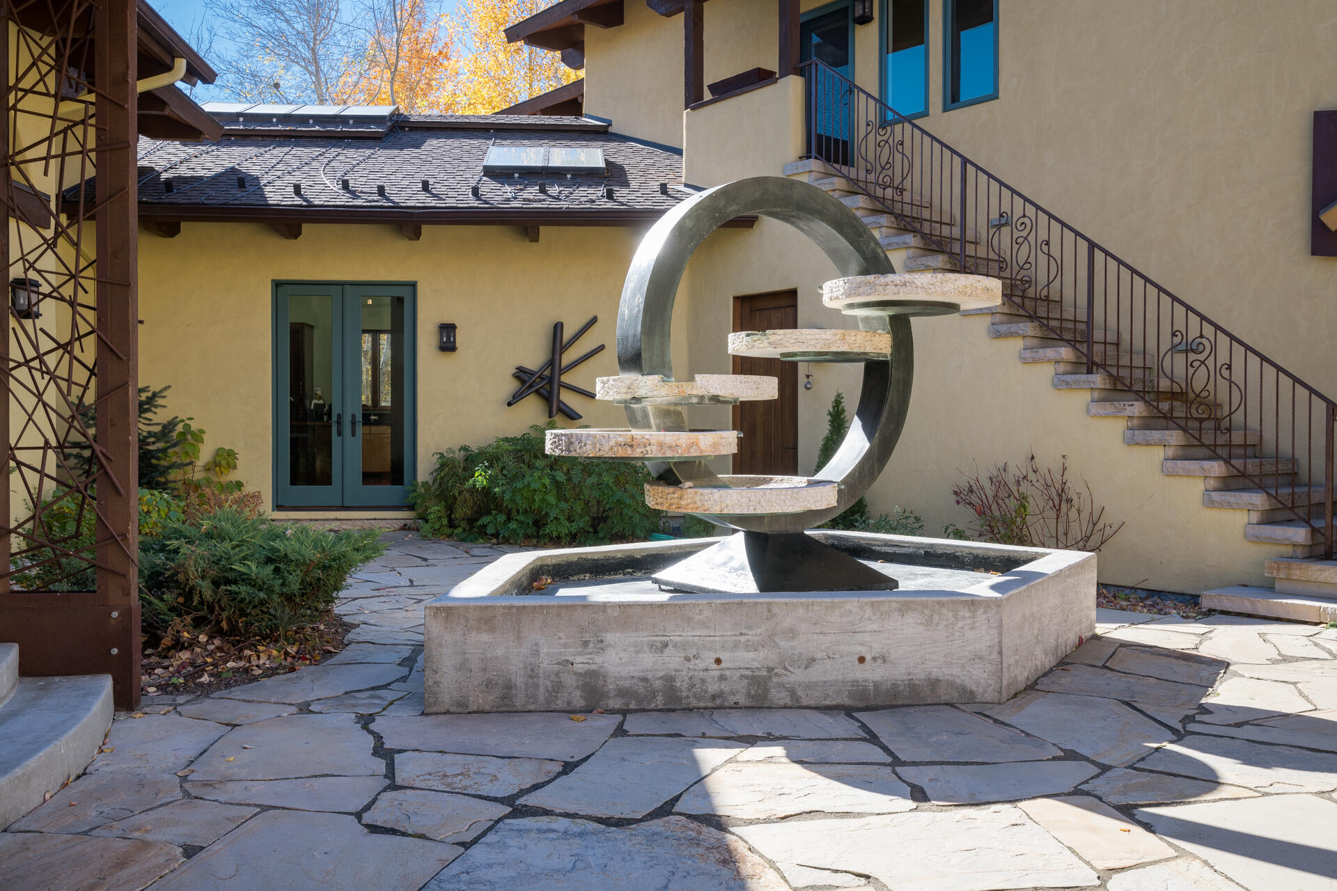 Entry water sculpture