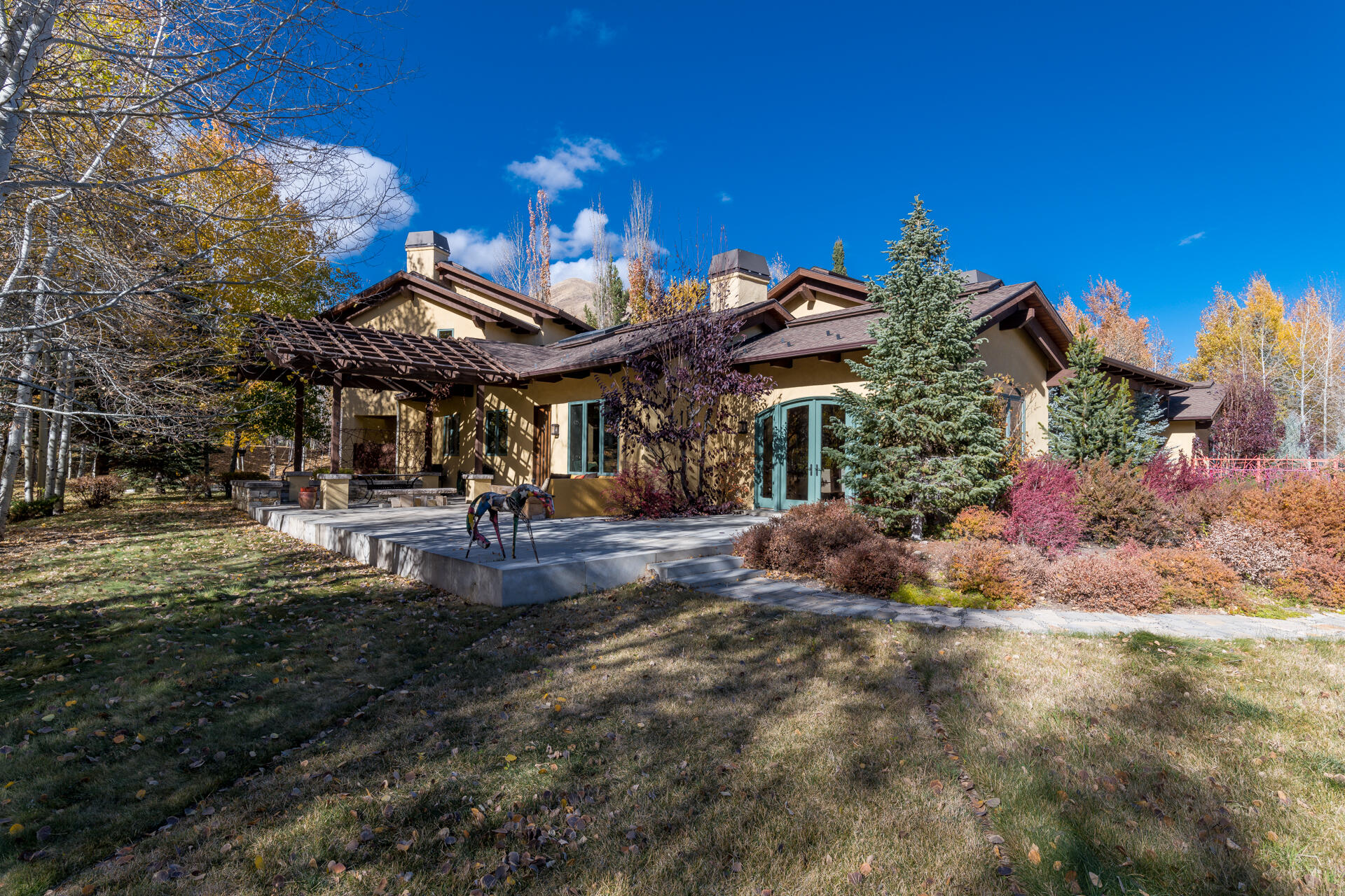 North facing views of home and gardens