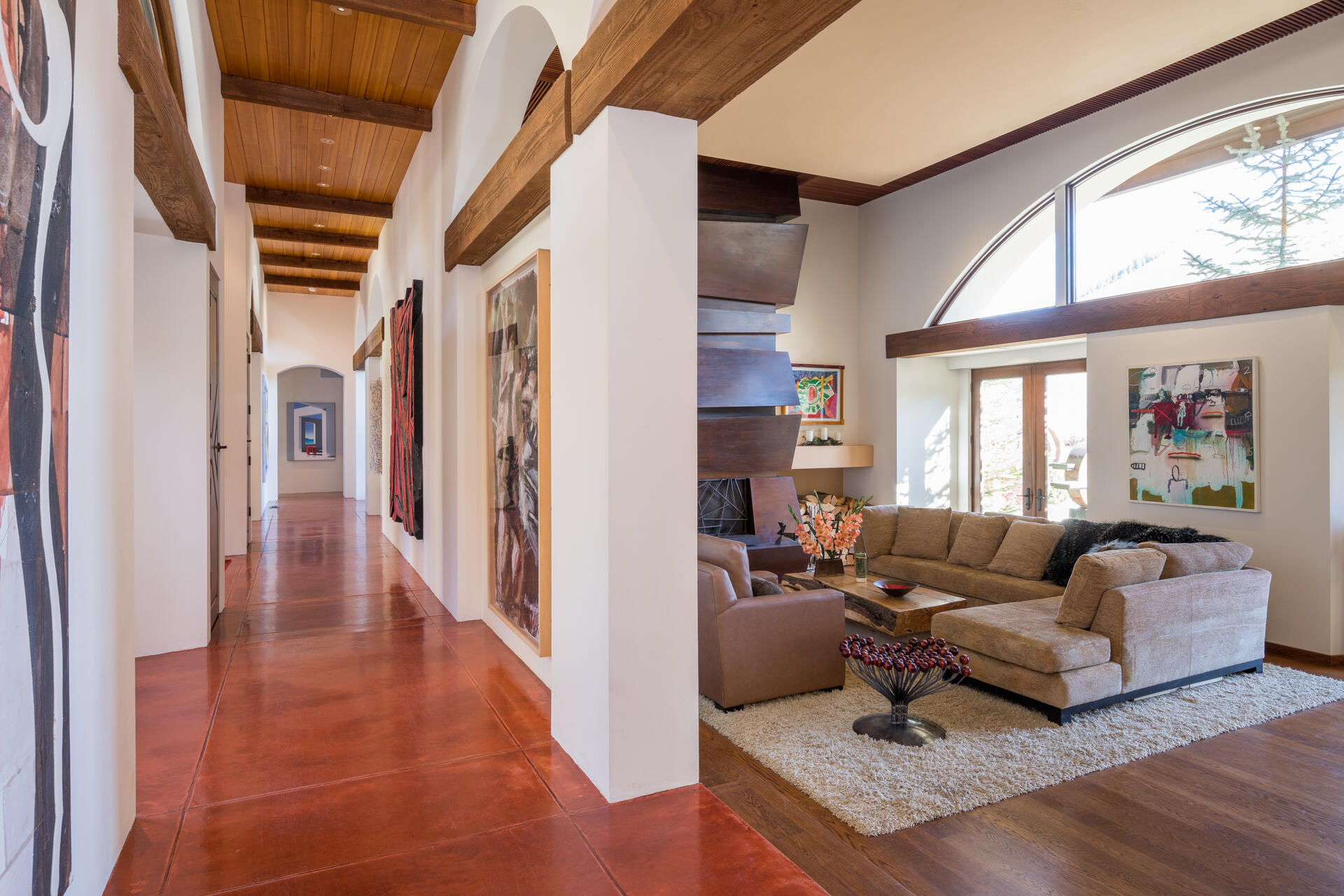 Living room off entry hallway