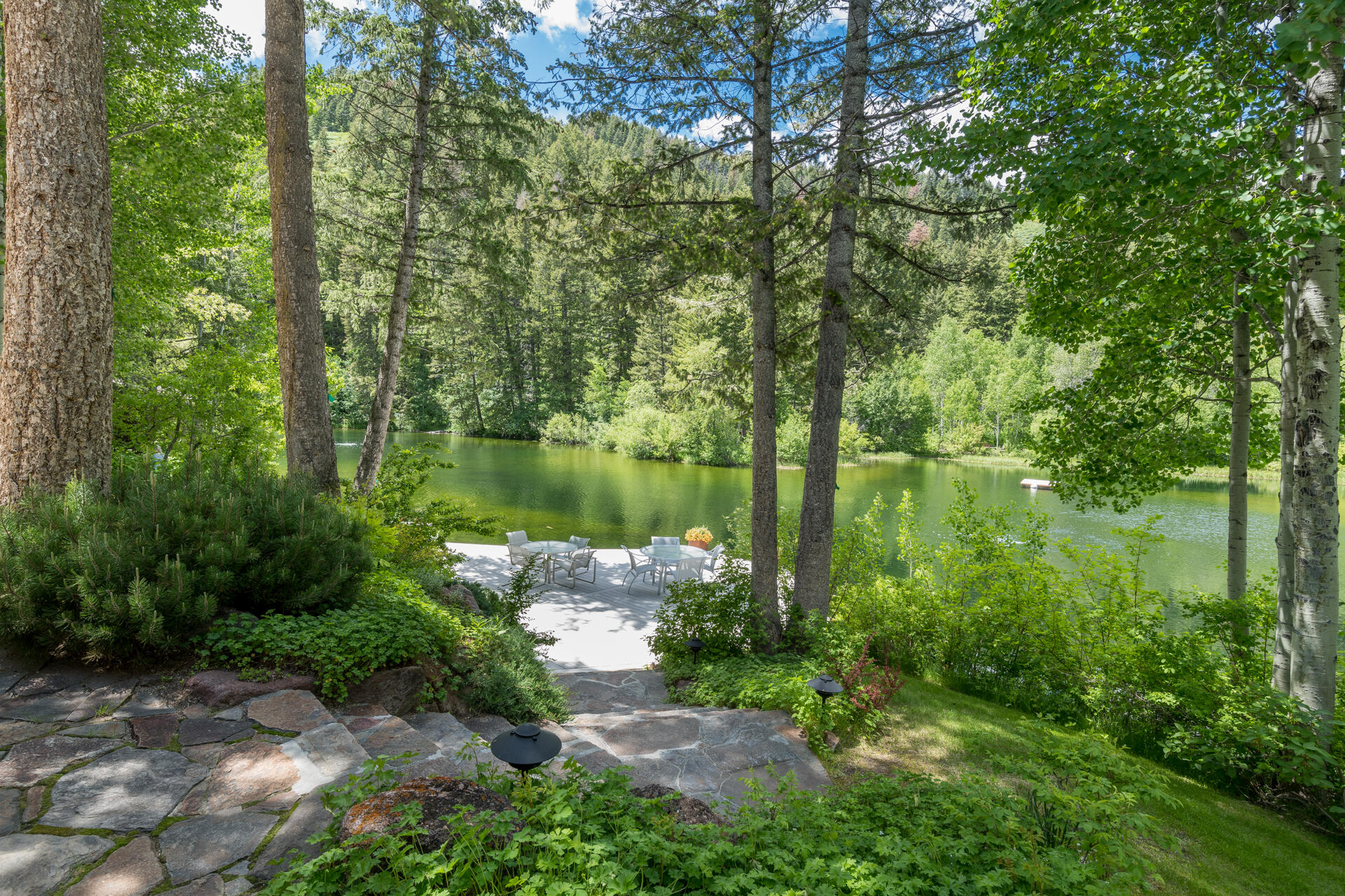 Pathway from main house to dock