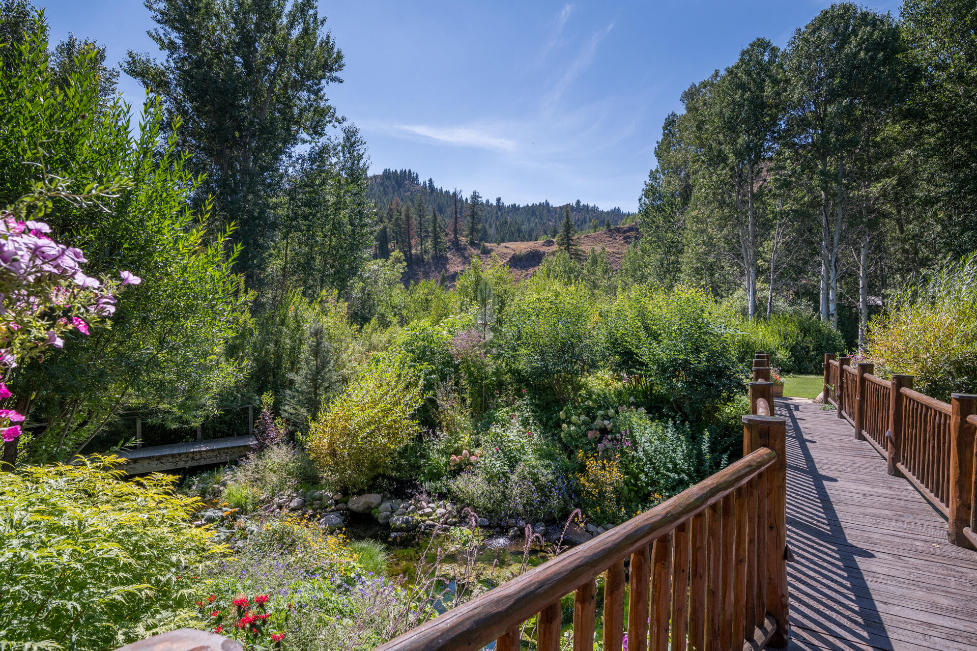 Bridge from house to backyard