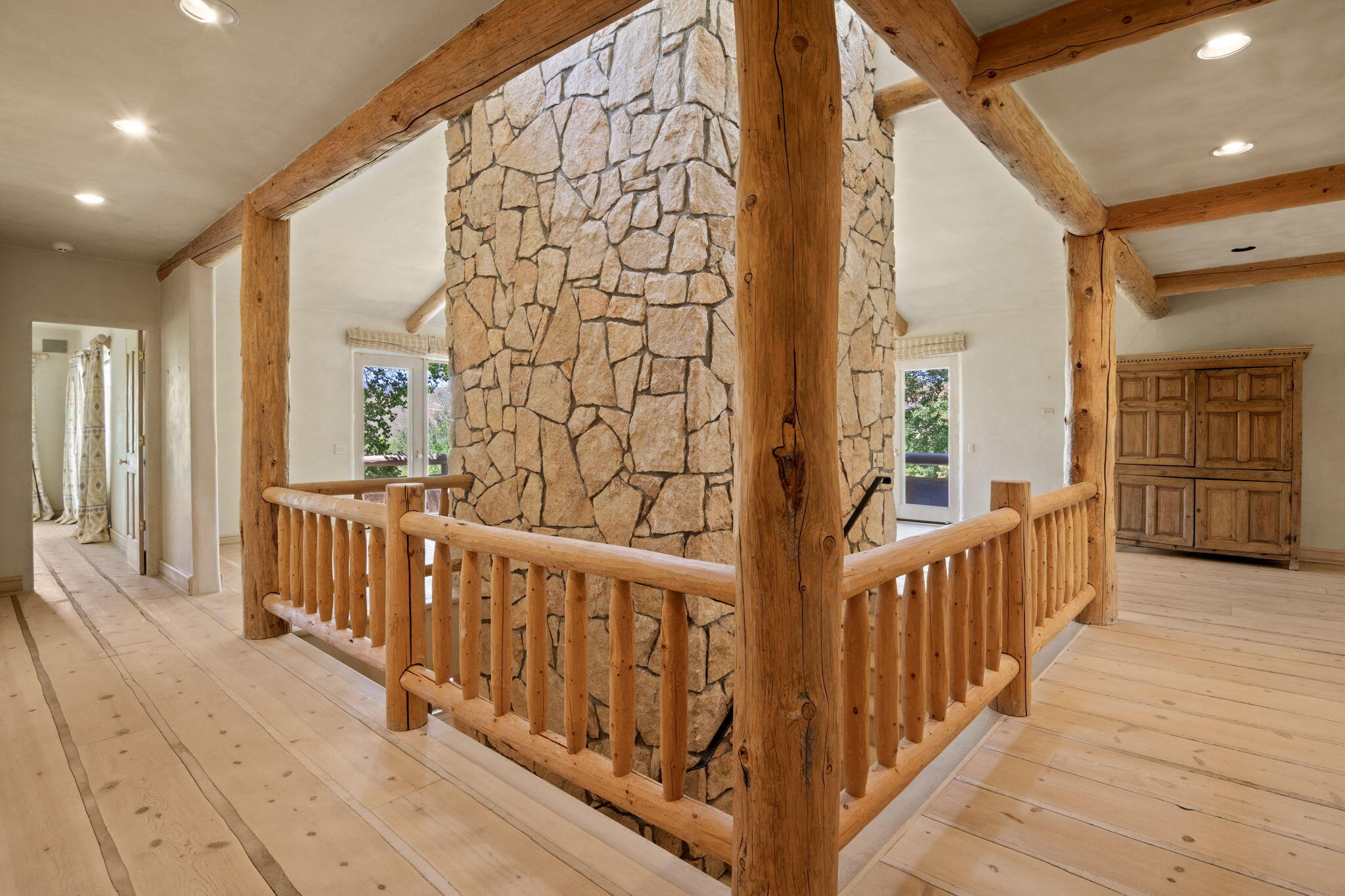3-Story Rock Fireplace