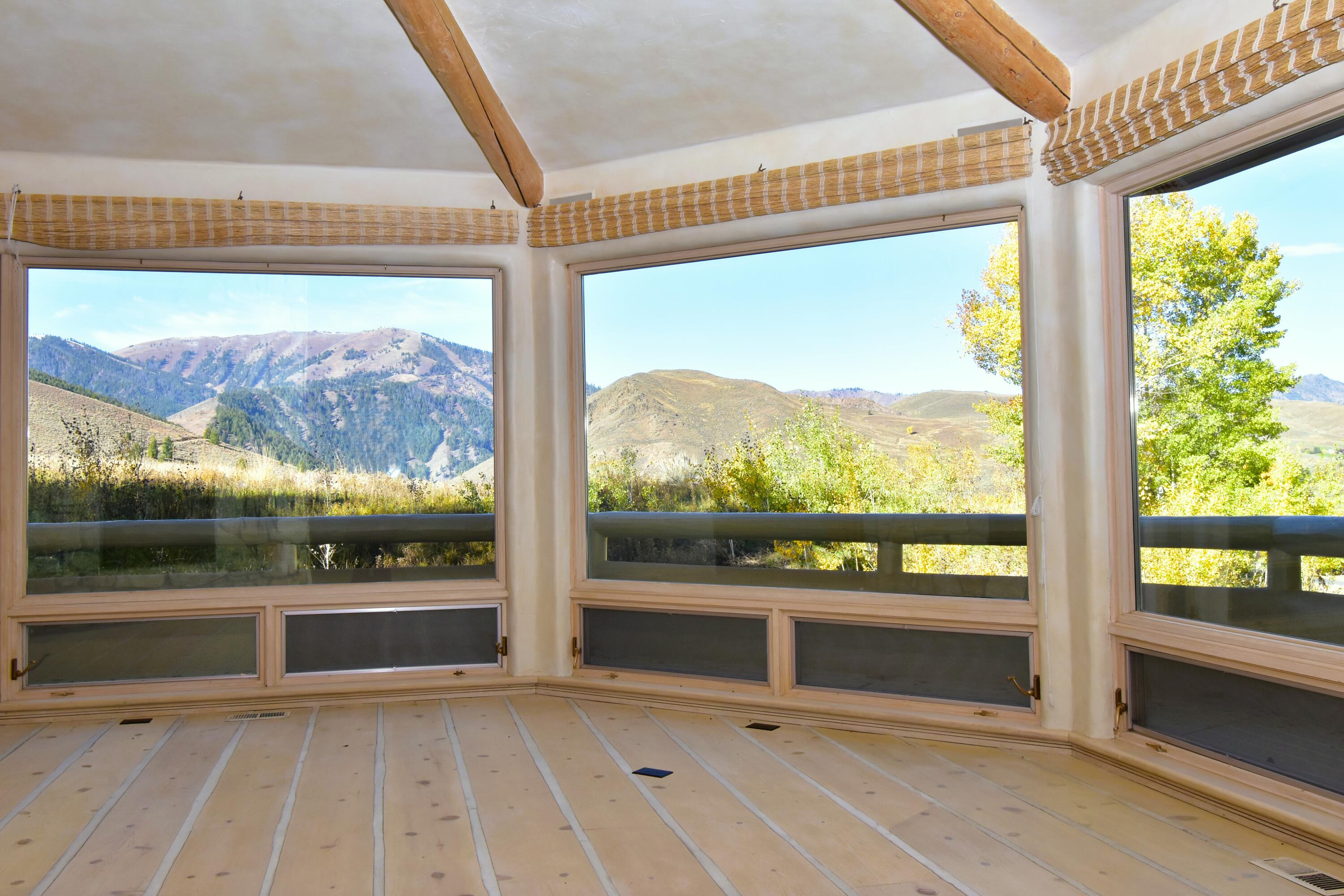 Fall Living Room Windows and View