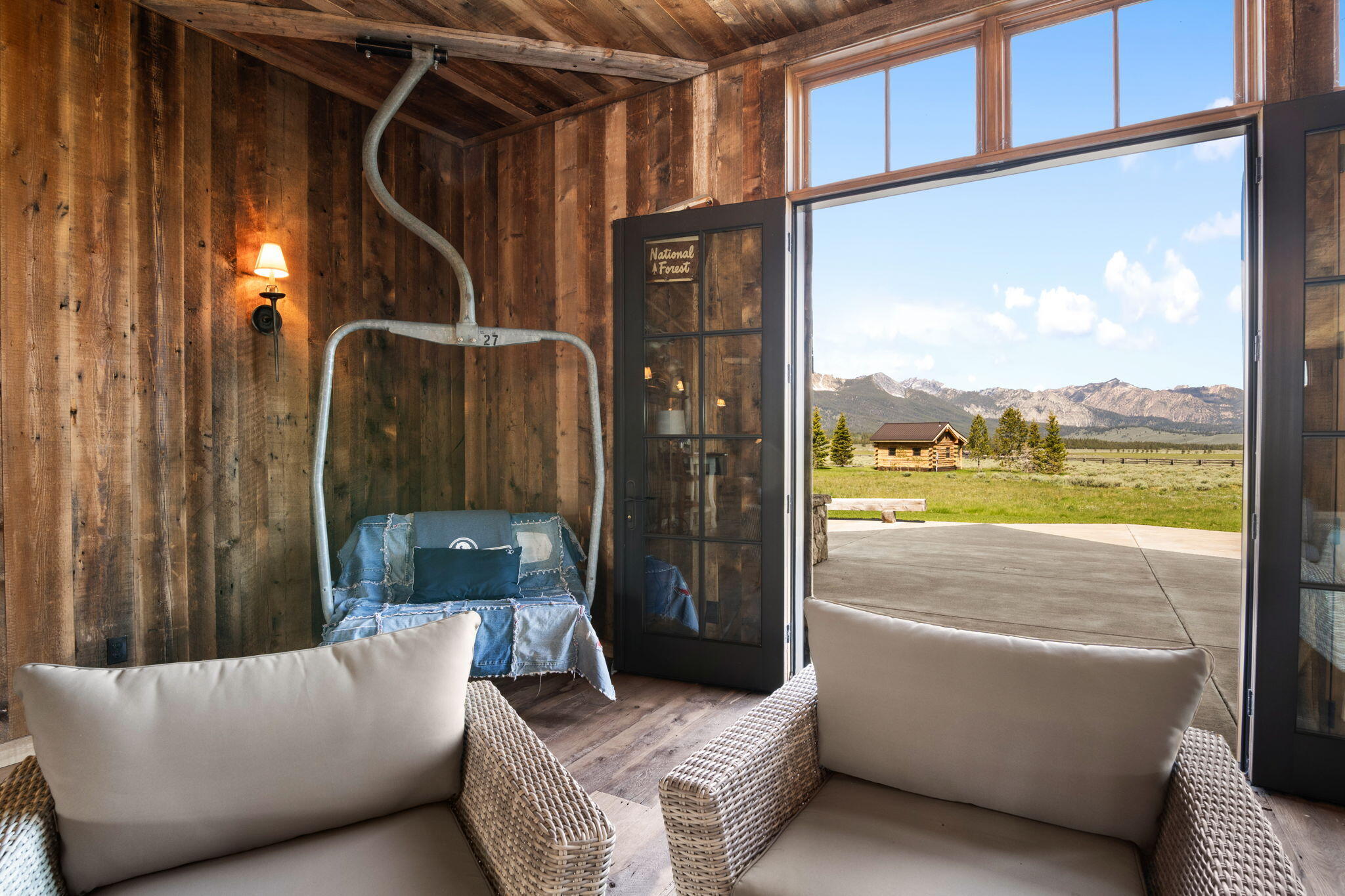 Mountain views from party barn