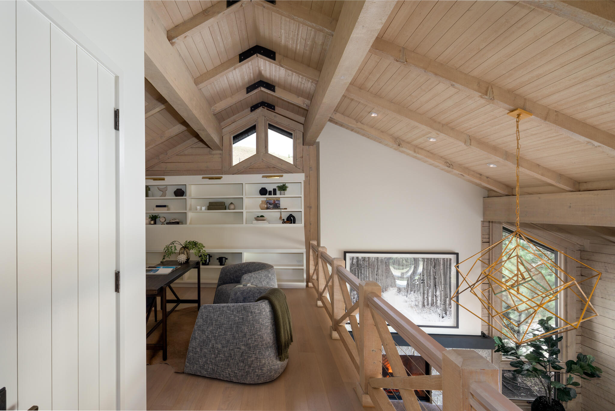 Loft office over LR