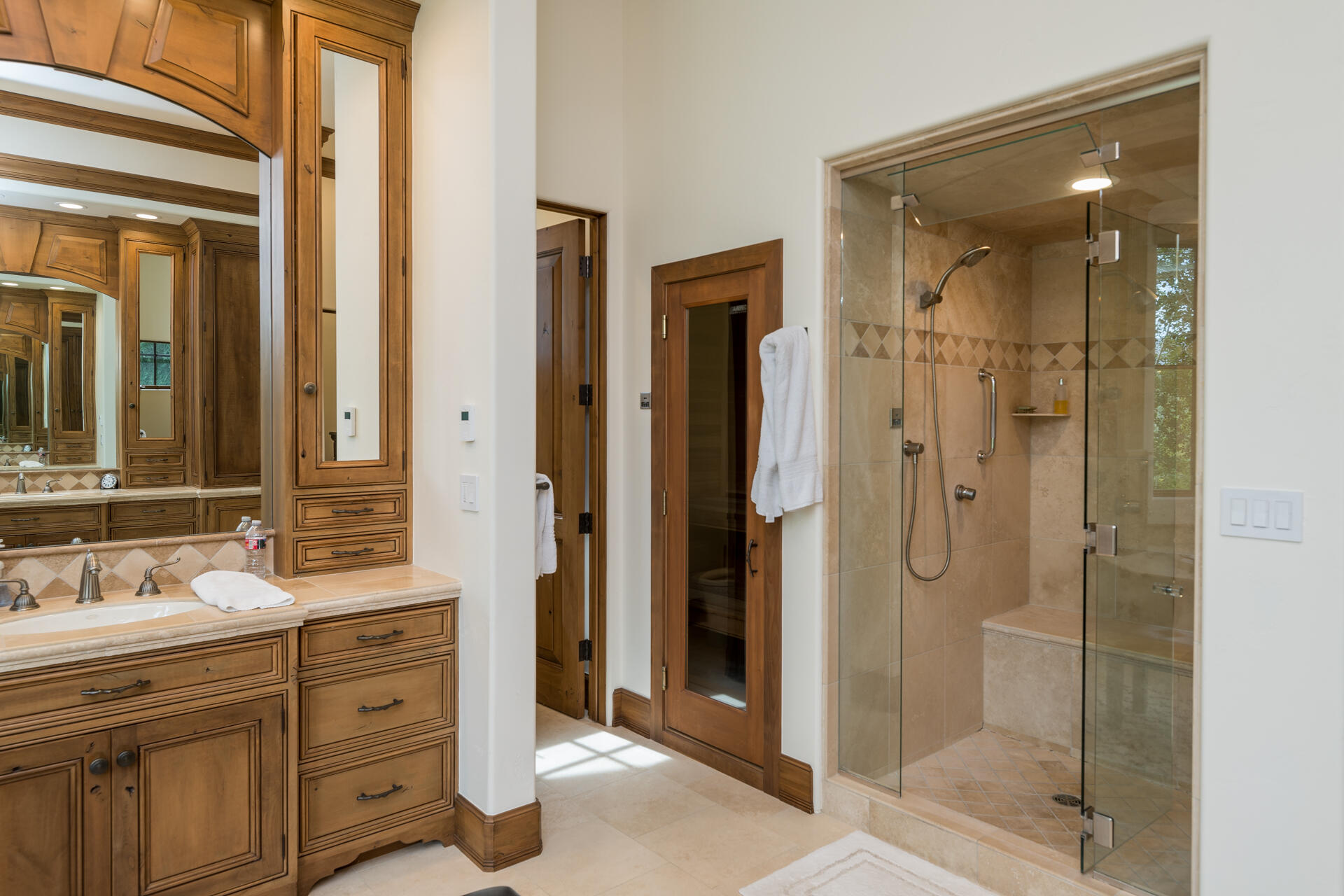 Primary Bath with steam shower