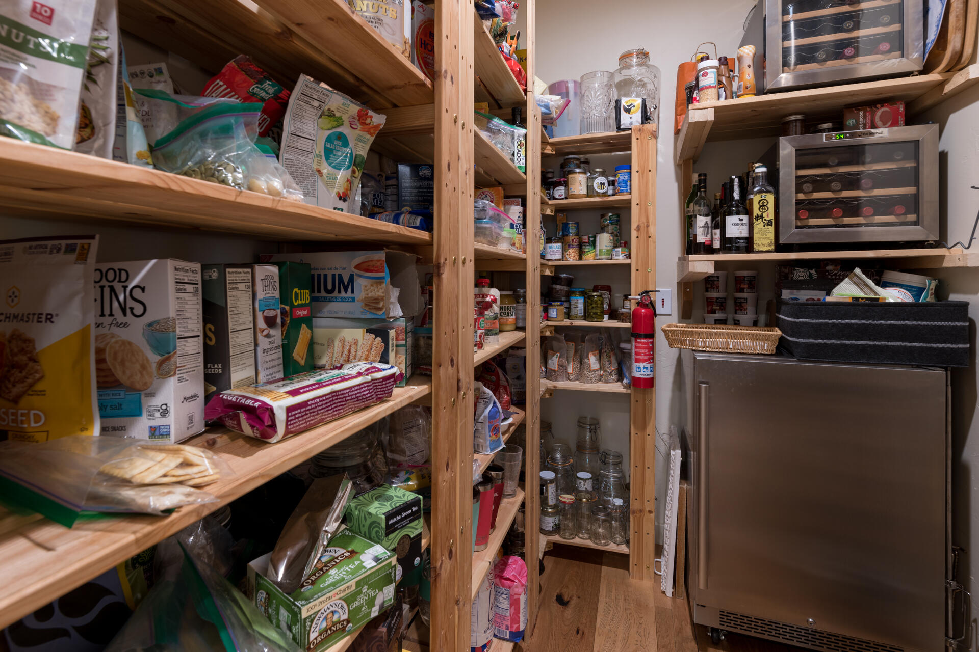 Pantry and wine fridge