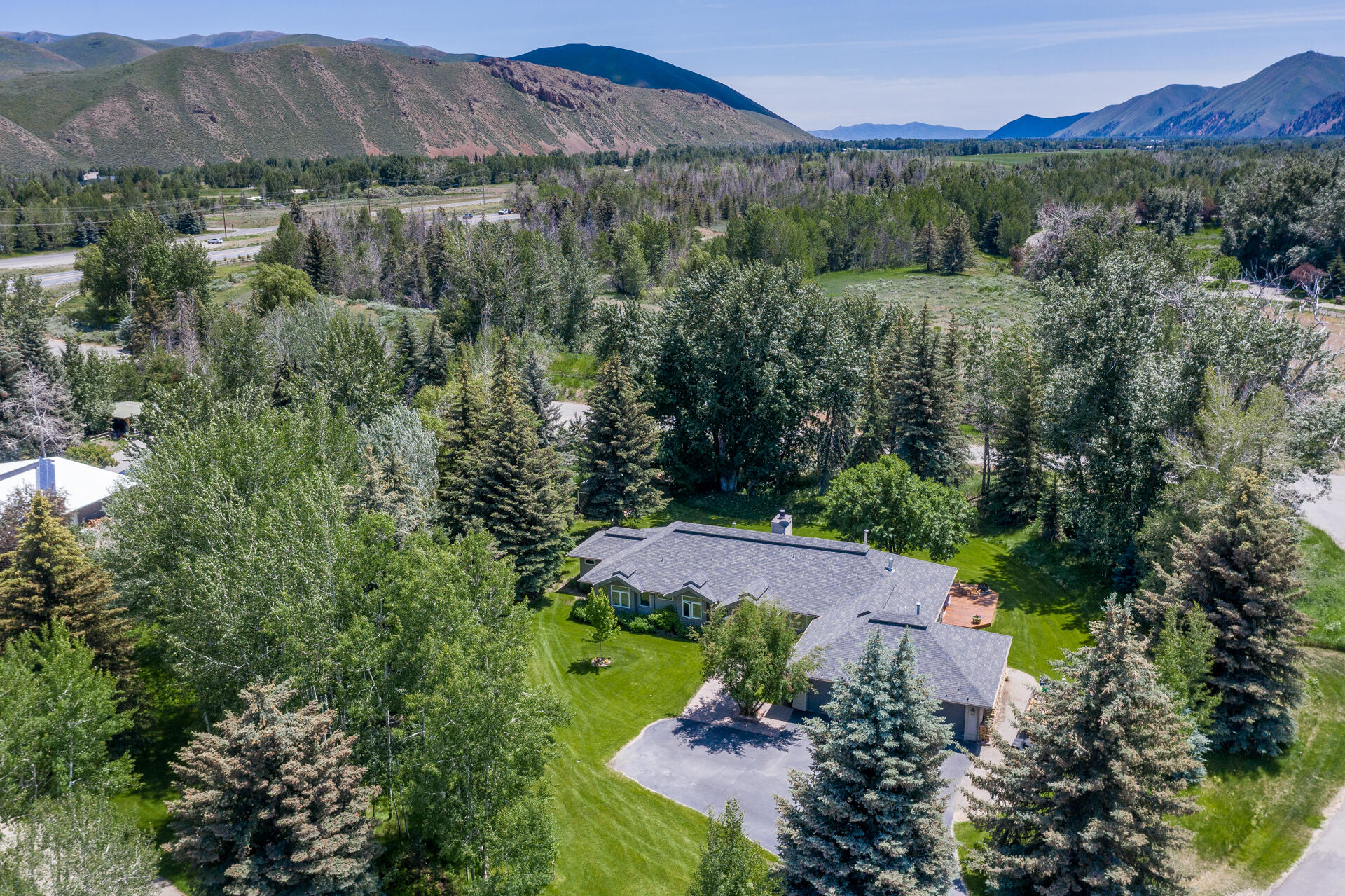 Aerial facing south